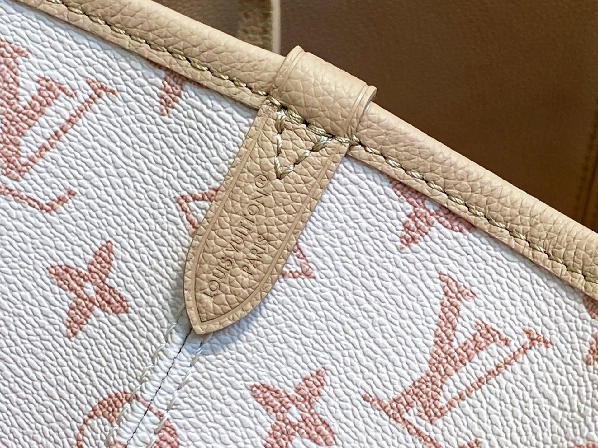 【顶级原单】M25665白花沙丘色 双面购物袋 Sac Neverfull Inside Out MM