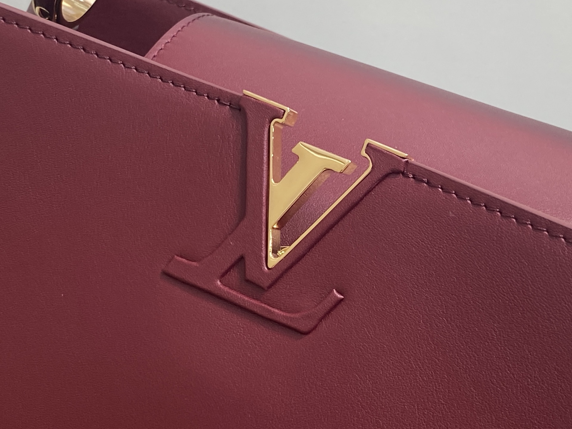 【顶级原单】M24607酒红 M24879 全皮cap那英款系列 CAPUCINES SOUPLE 大号