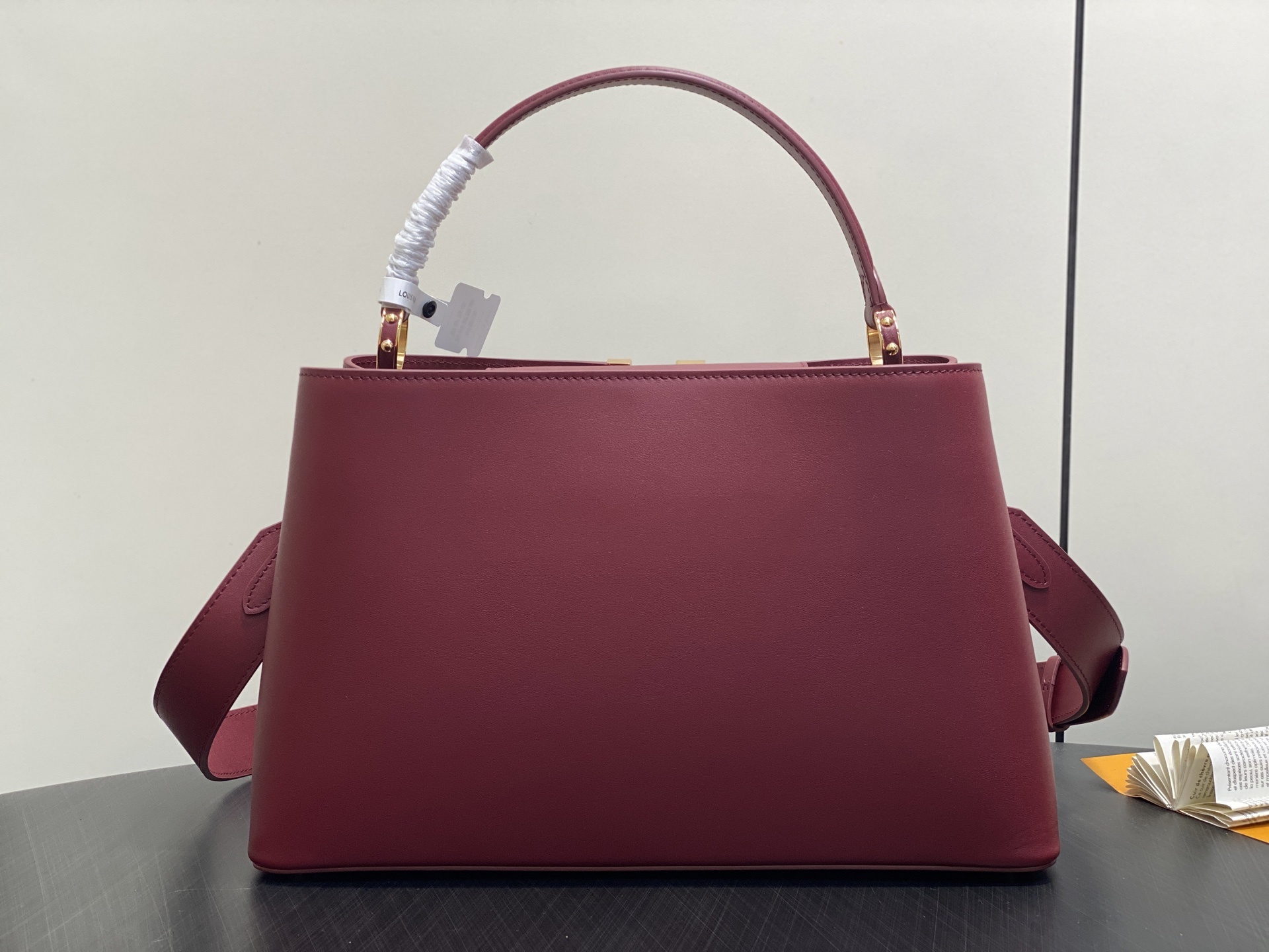 【顶级原单】M24607酒红 M24879 全皮cap那英款系列 CAPUCINES SOUPLE 大号