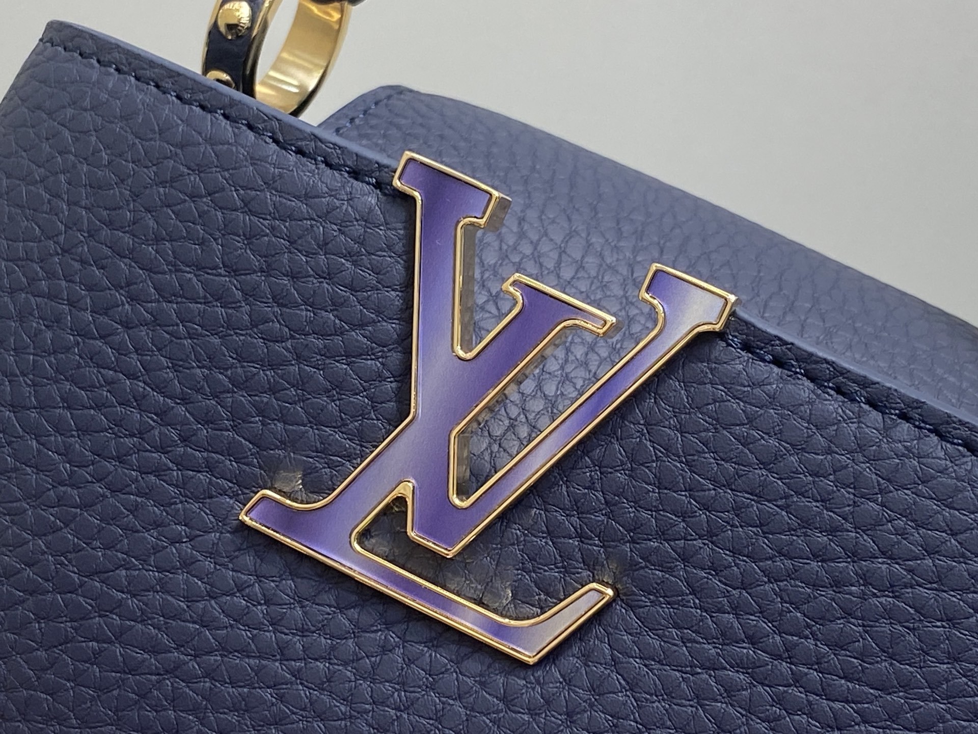 【顶级原单】M14970深蓝 M14971 链条全皮cap那英款 CAPUCINES 迷你手袋 Capu