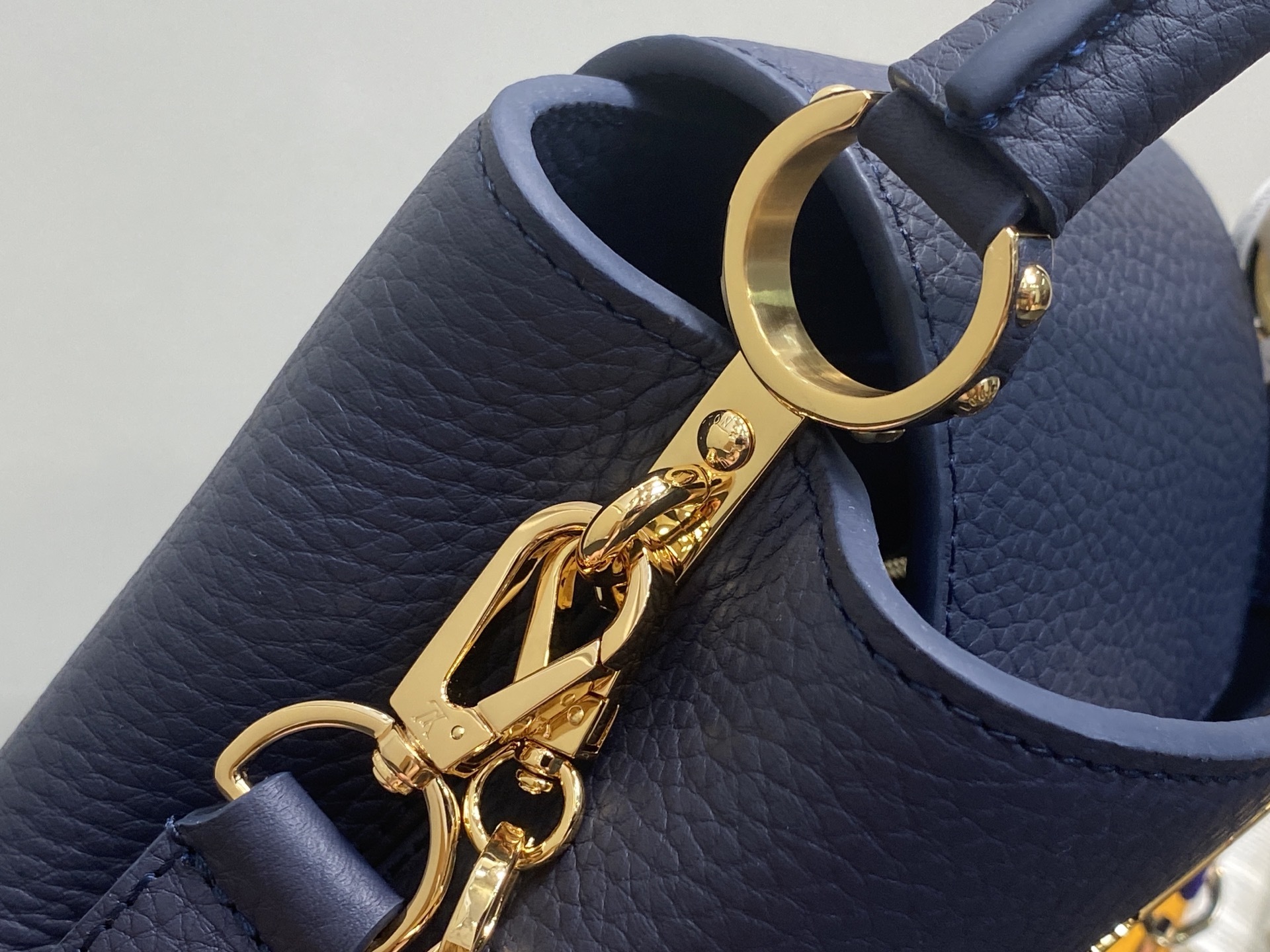 【顶级原单】M14970深蓝 M14971 链条全皮cap那英款 CAPUCINES 迷你手袋 Capu