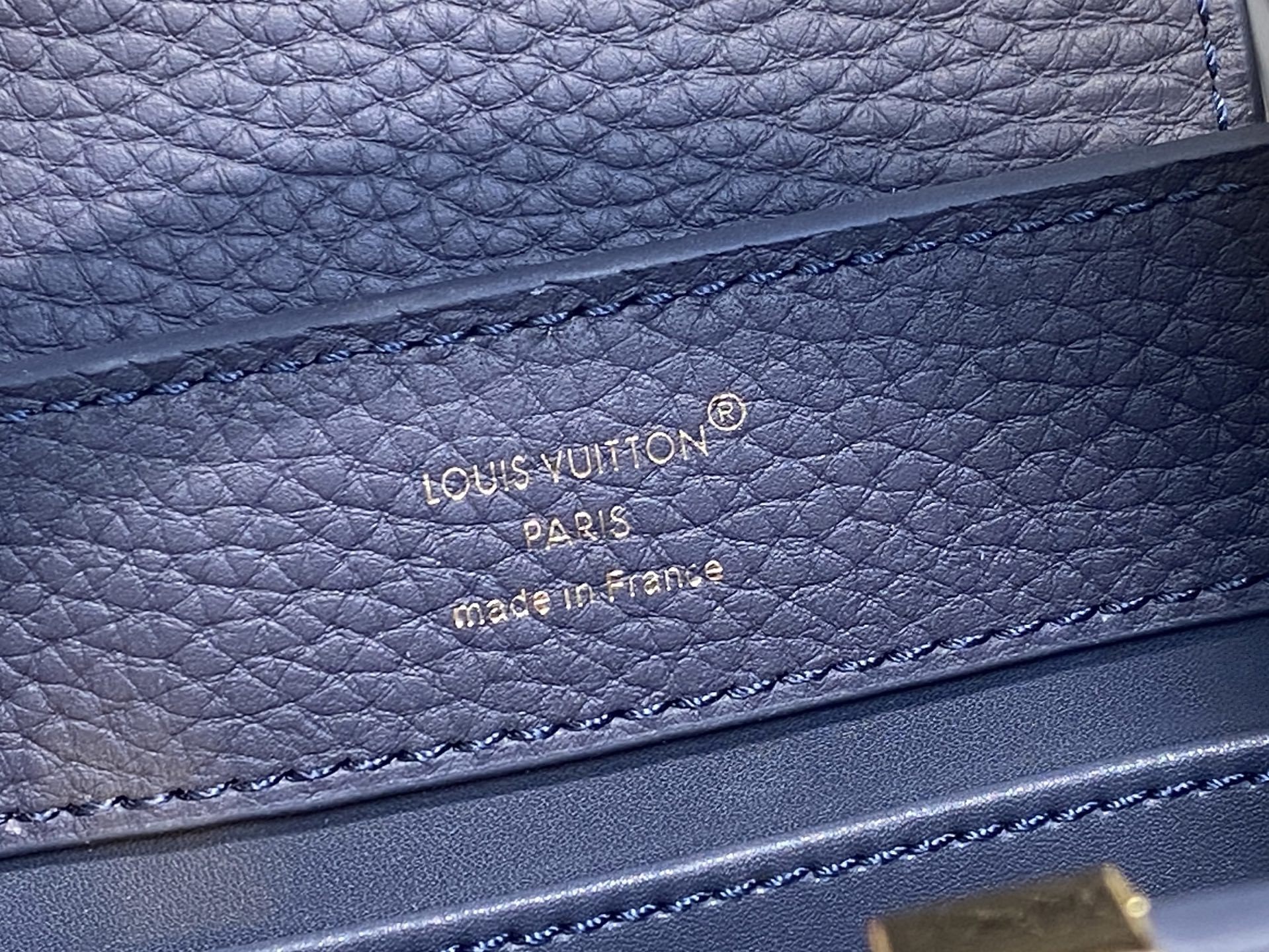 【顶级原单】M14970深蓝 M14971 链条全皮cap那英款 CAPUCINES 迷你手袋 Capu