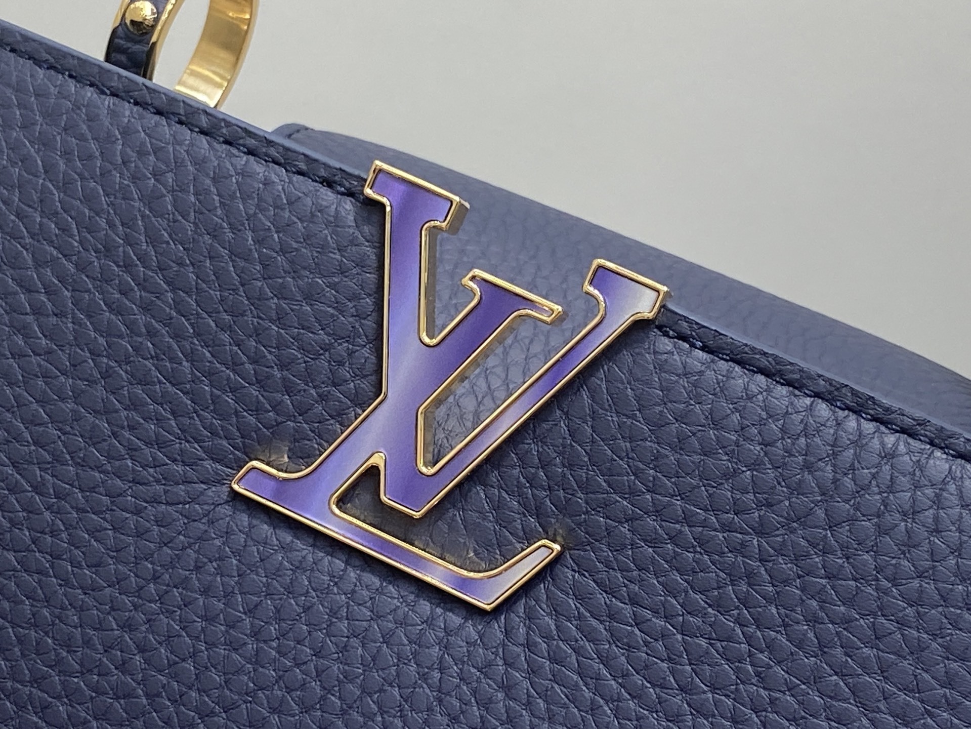 【顶级原单】M14970蓝色 M14971 链条全皮cap那英款 CAPUCINES BB手袋 Capu