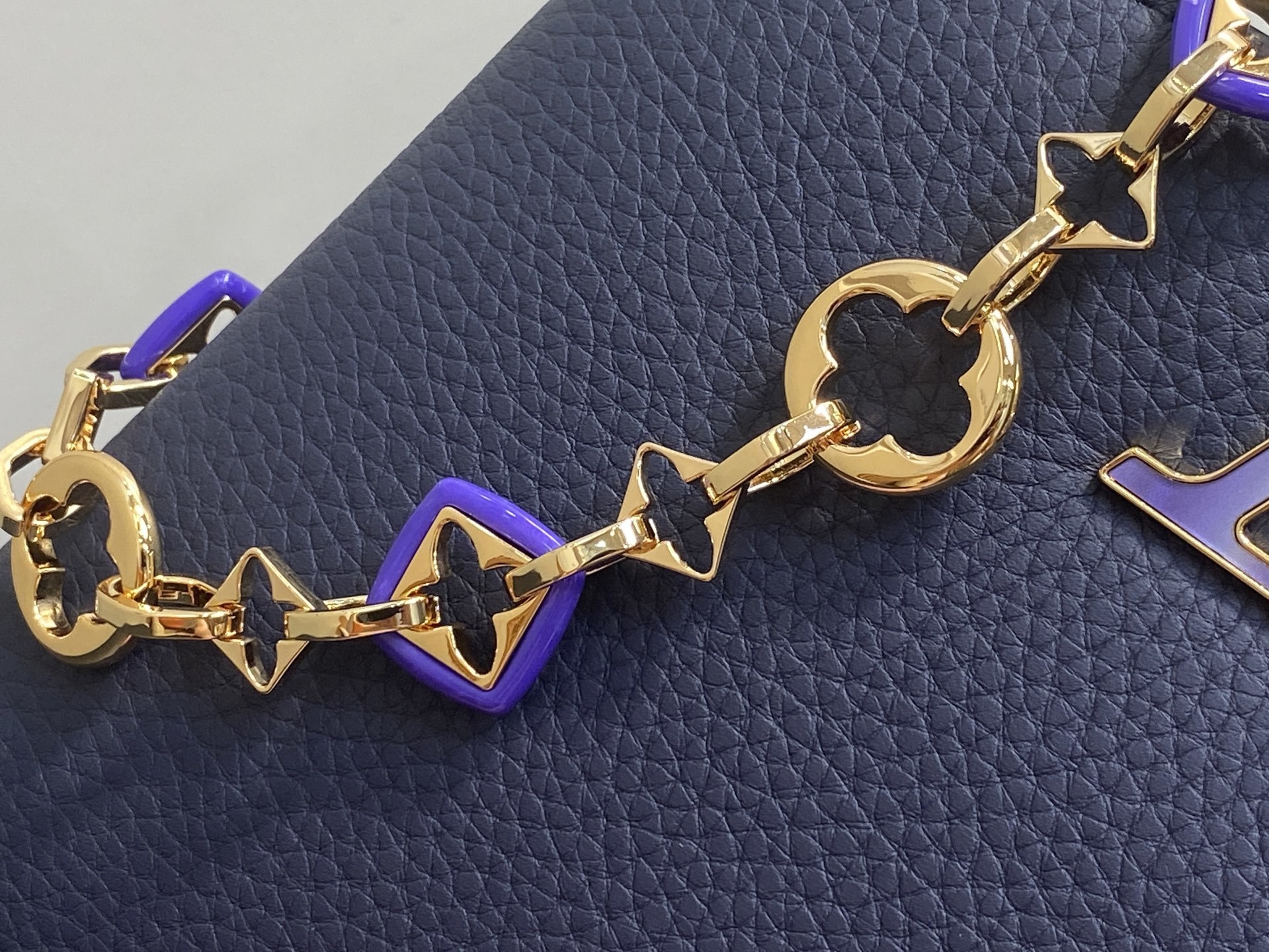 【顶级原单】M14970蓝色 M14971 链条全皮cap那英款 CAPUCINES BB手袋 Capu