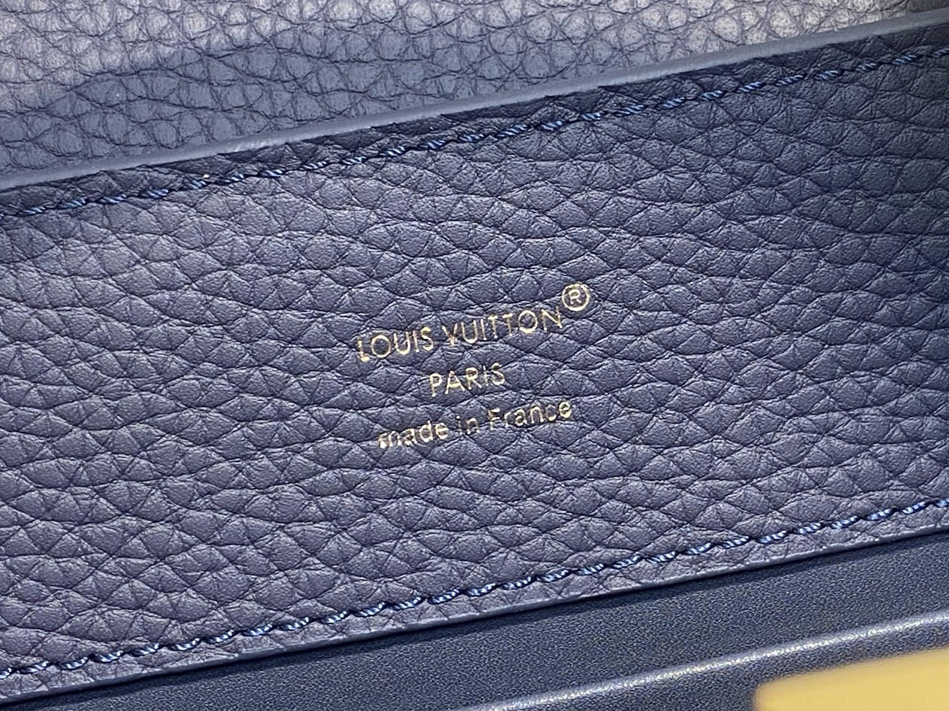 【顶级原单】M14970蓝色 M14971 链条全皮cap那英款 CAPUCINES BB手袋 Capu