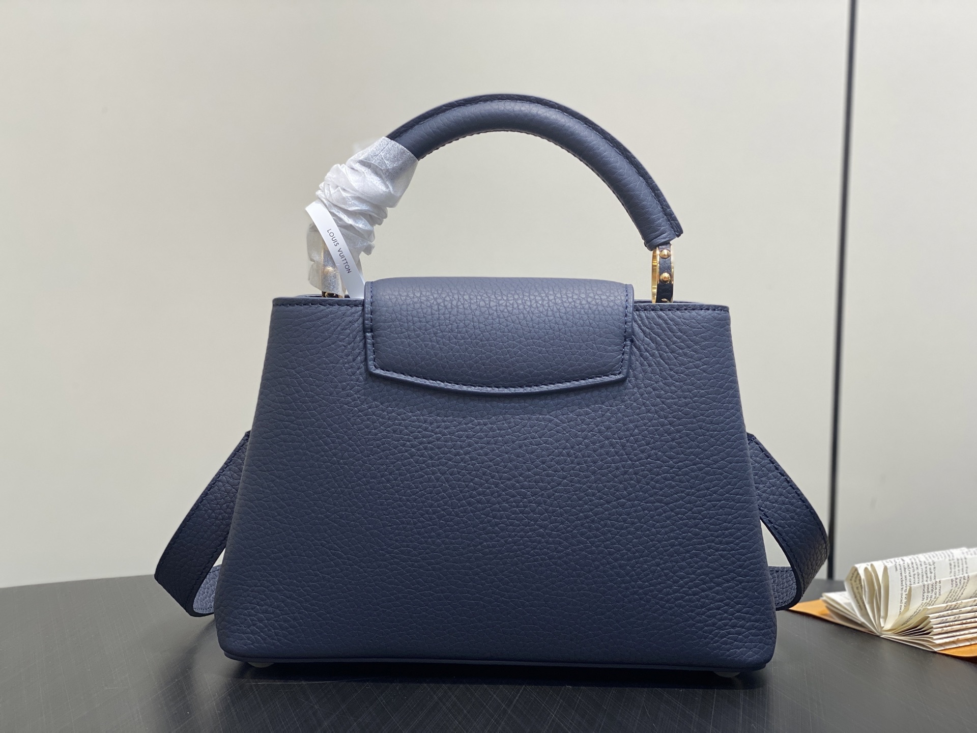 【顶级原单】M14970蓝色 M14971 链条全皮cap那英款 CAPUCINES BB手袋 Capu