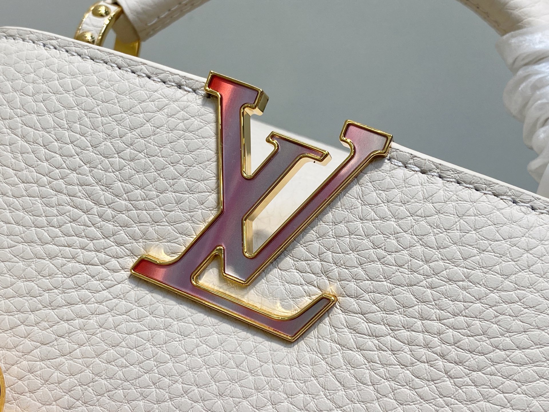 【顶级原单】M14393米白色 M14970 链条包全皮cap那英款CAPUCINES EAST-WES