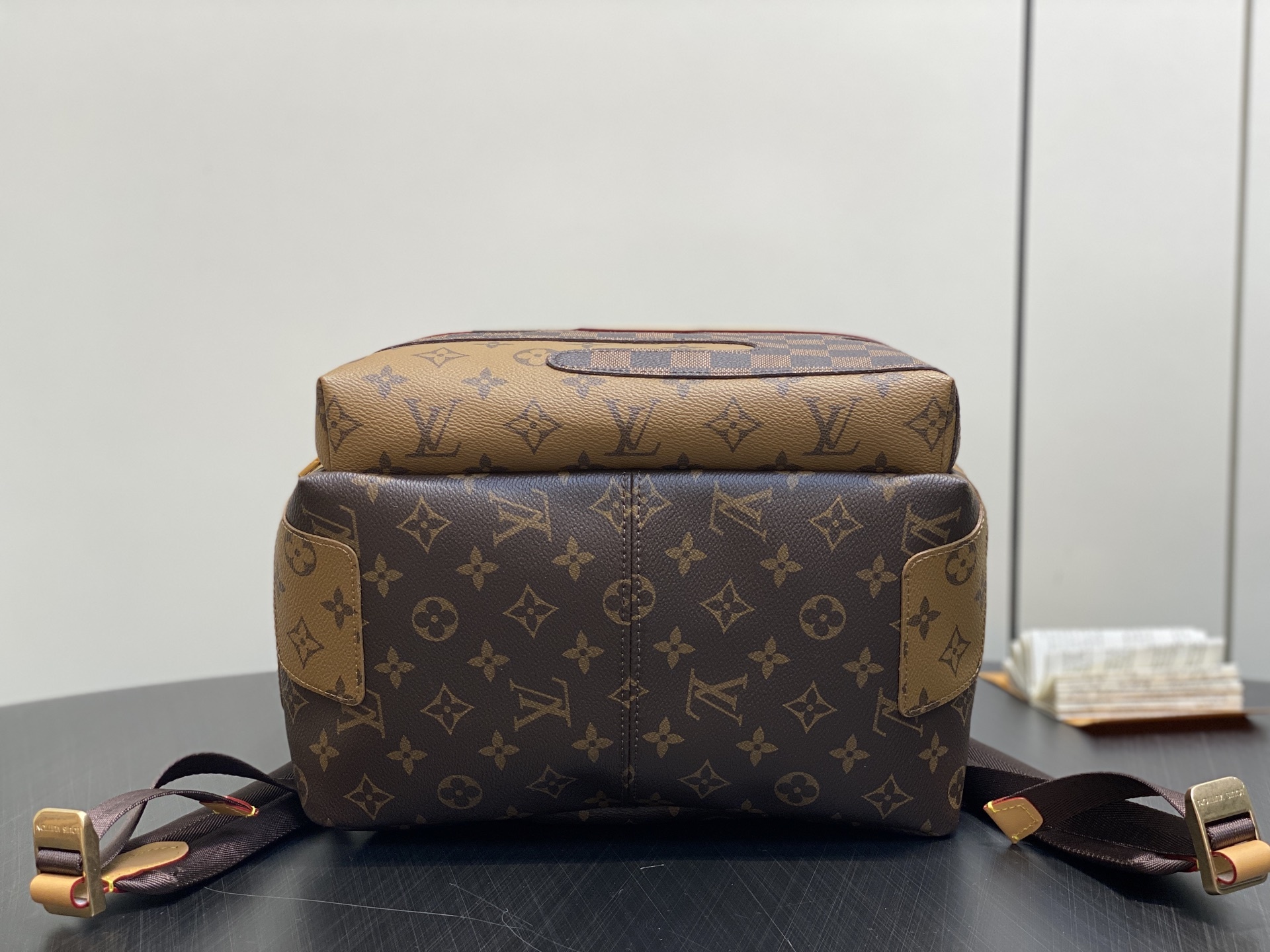 【顶级原单】M26130老花 拼接双肩包 Discovery 小号双肩包 本款 Discovery 小号