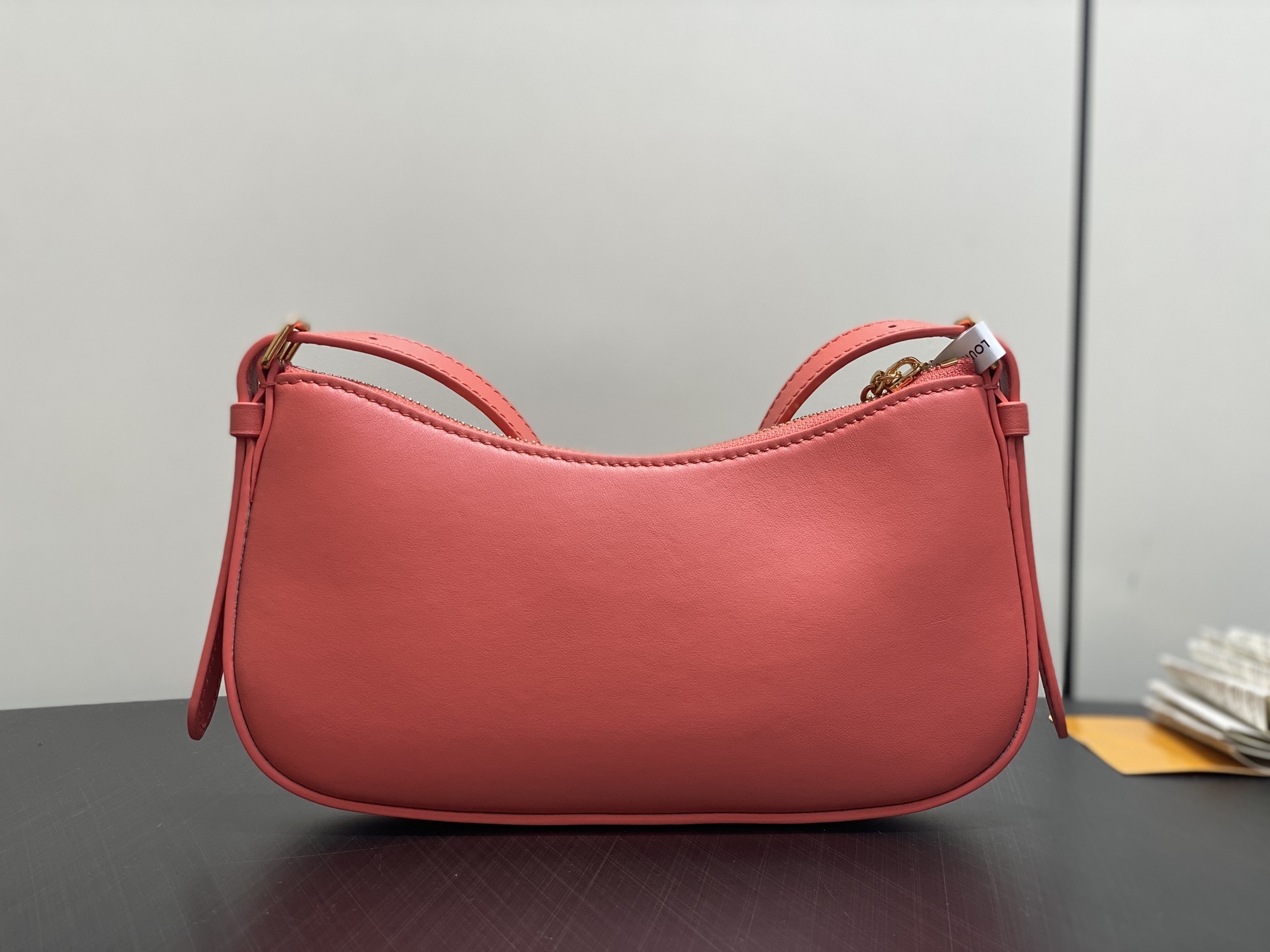 【顶级原单】M25525粉色 全皮腋下包Pochette LV Bloom 手袋 M25784 杏色 m