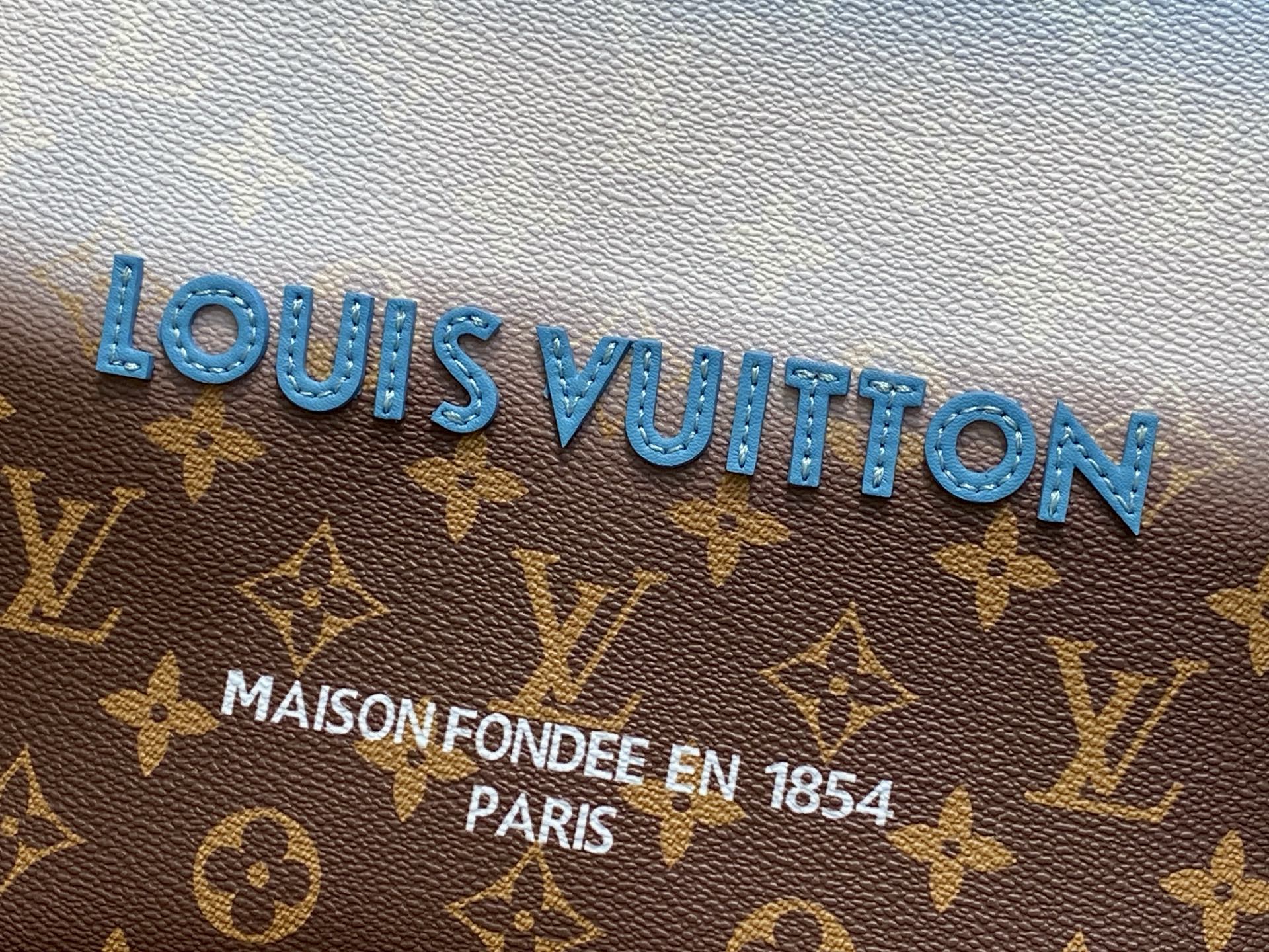 Louis Vuitton Mini Shopper Tote Bag, Blue Gradient Leather Handbag 5 i1757396606779 4283 0 4