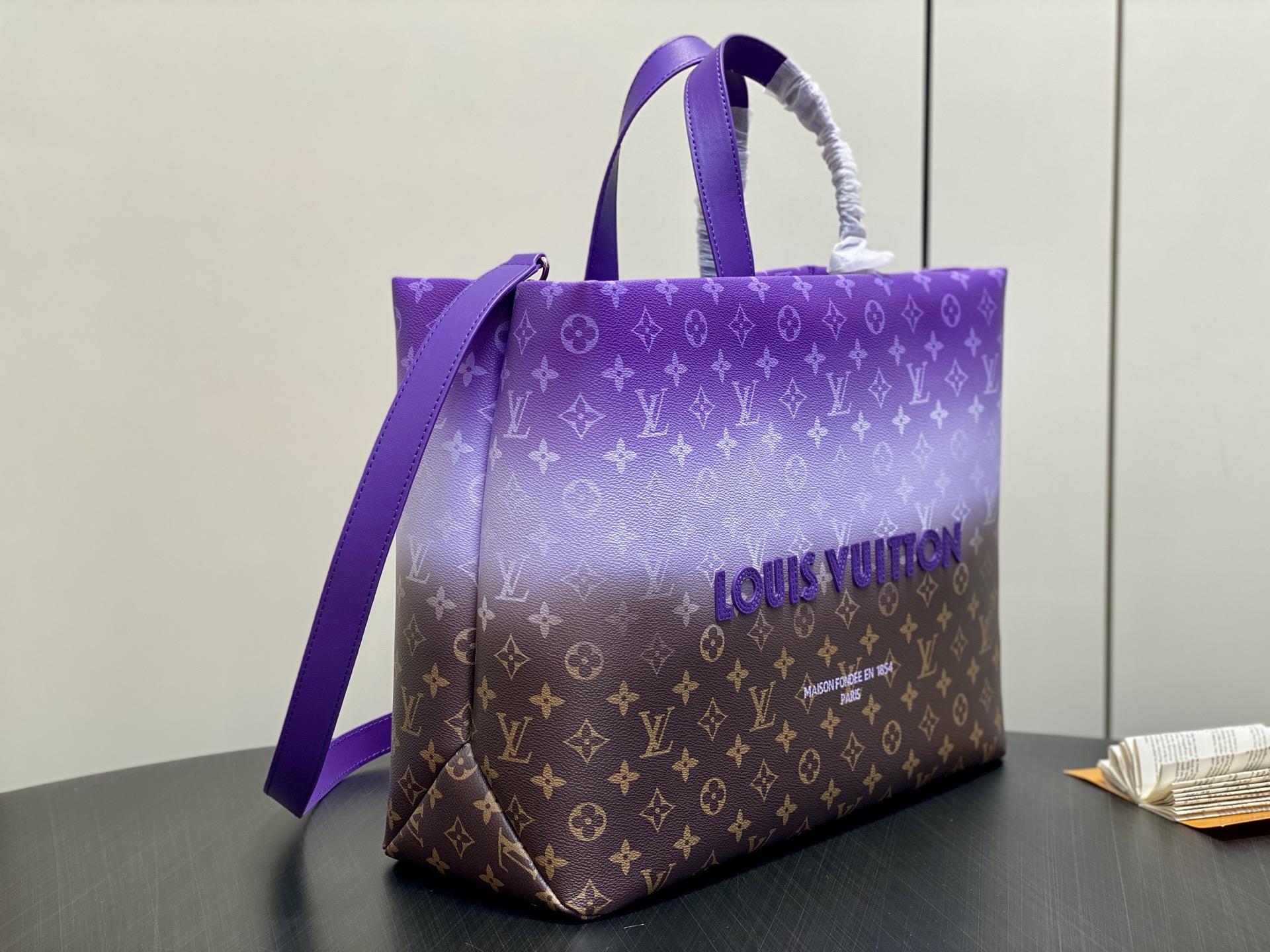 Louis Vuitton Shopper Tote Bag: Purple Ombre, Damier Ebene Canvas, M13923 3 i1757911696081 3582 0 1
