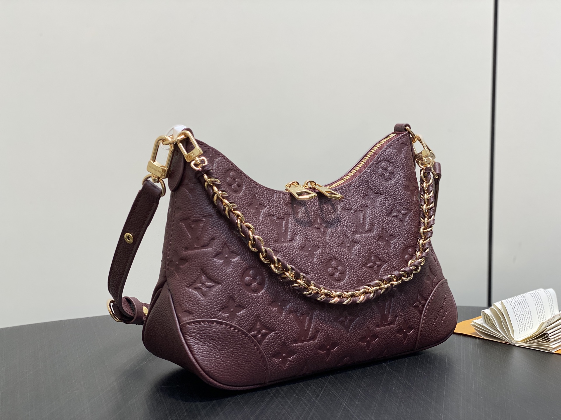 【顶级原单】M12930紫红色 M25827全皮链条包牛角包 Boulogne PM 手袋 本季的布洛涅