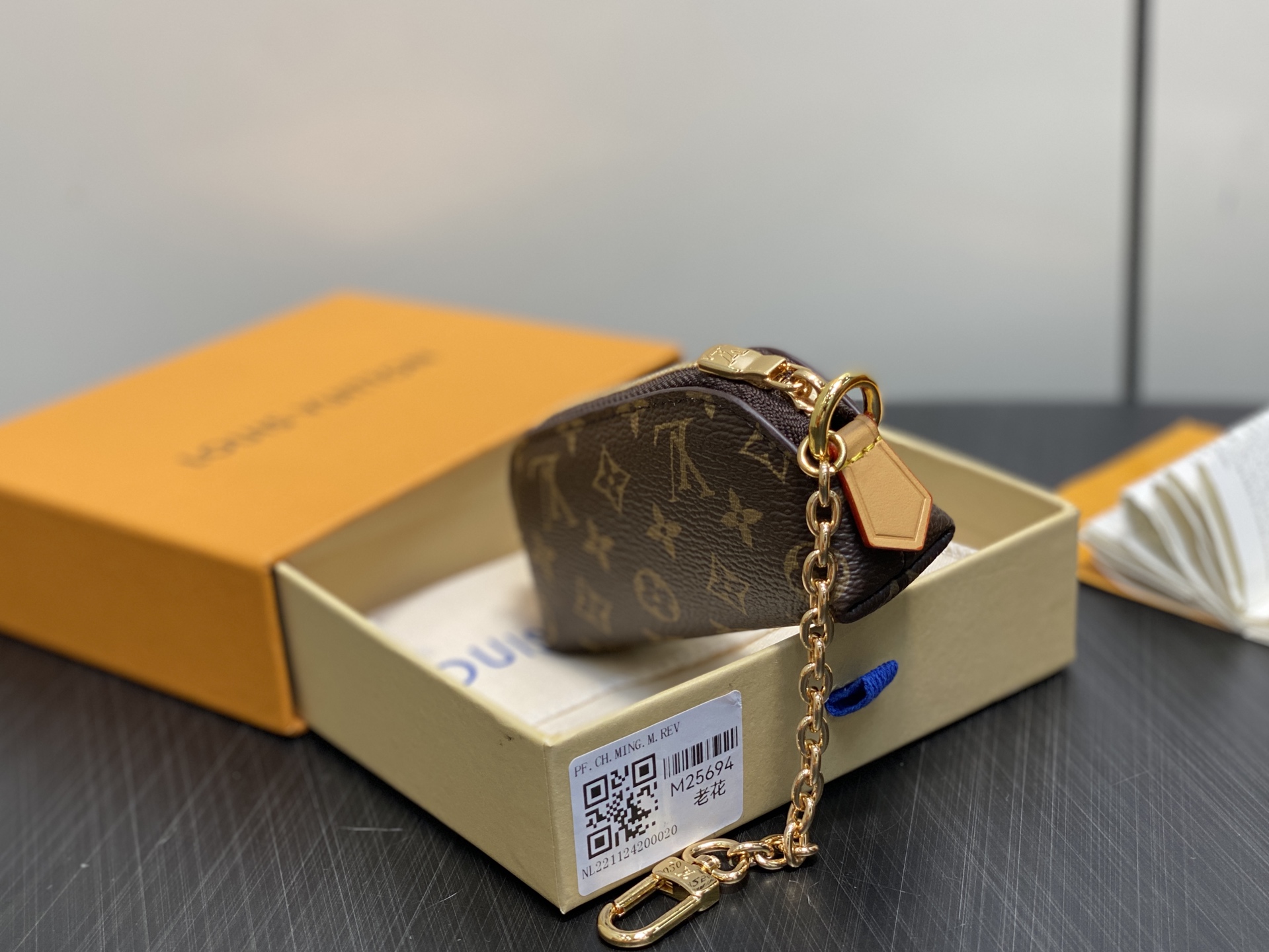 【顶级原单】M25694老花 链条口红包化妆包 当季新款 LIPSTICK 化妆包 Lipstick 化