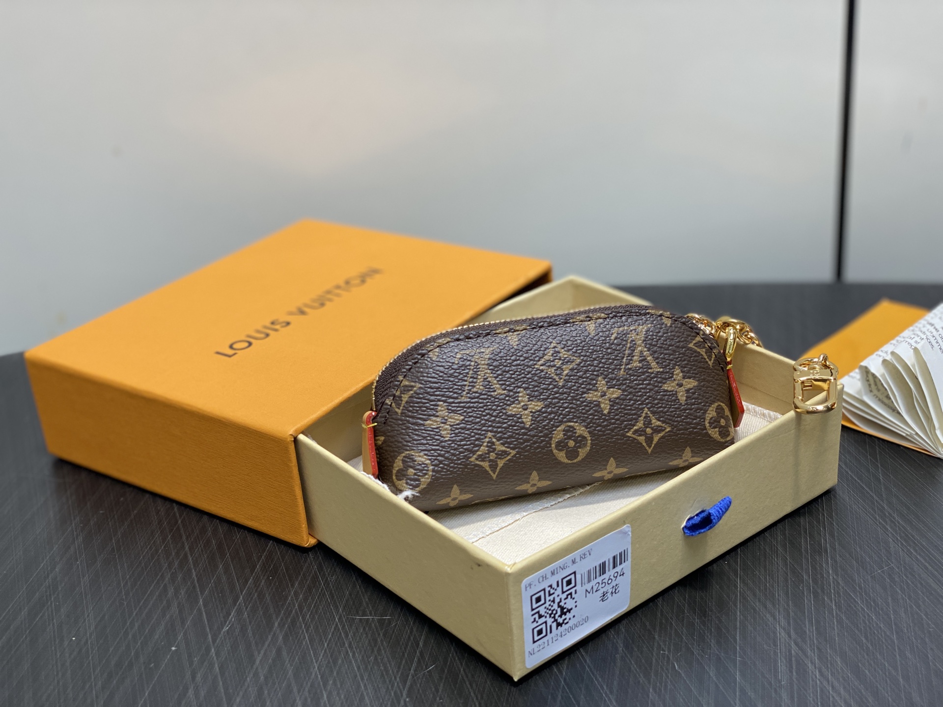 【顶级原单】M25694老花 链条口红包化妆包 当季新款 LIPSTICK 化妆包 Lipstick 化