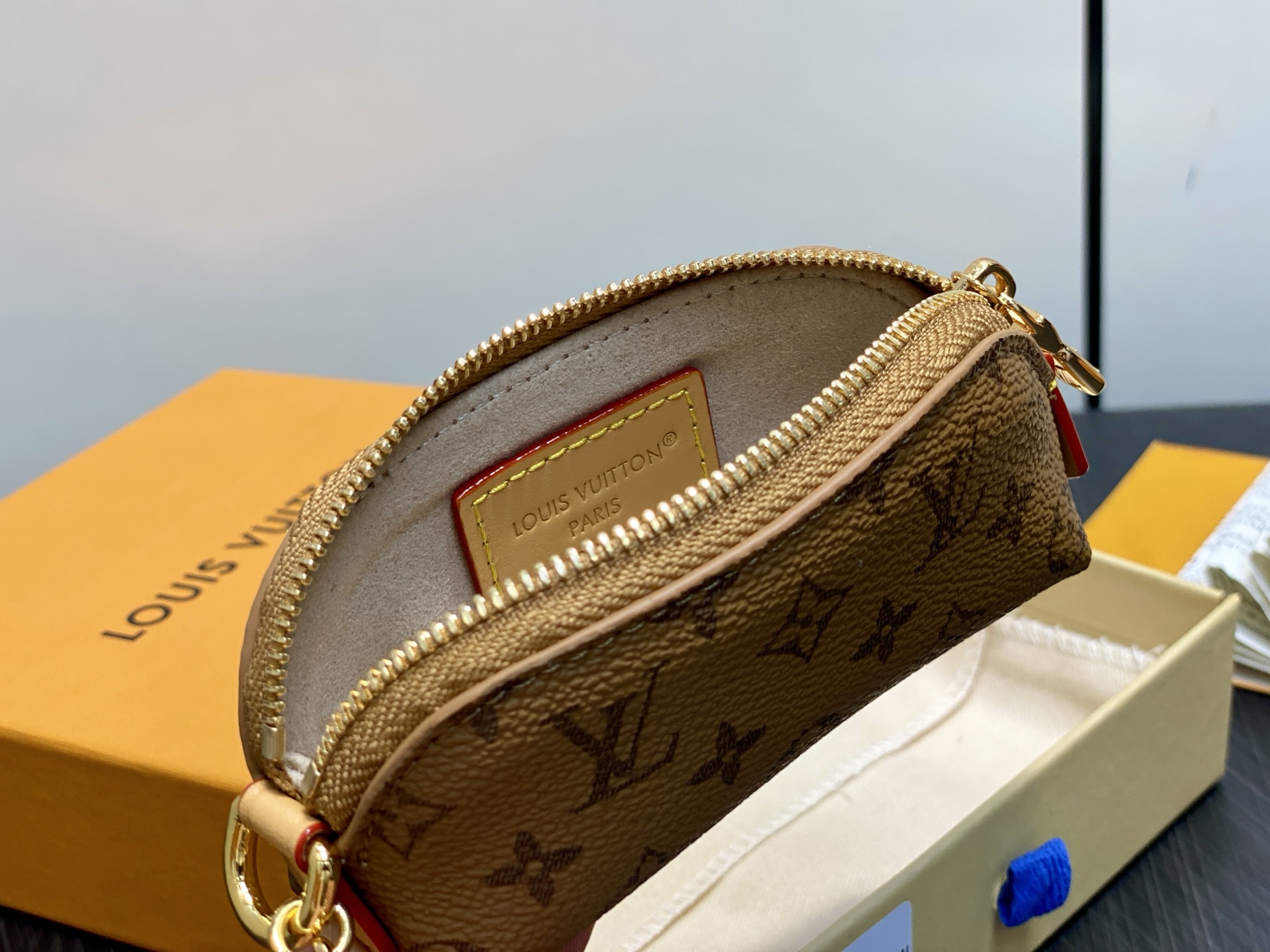 【顶级原单】M25694黄花 链条口红包化妆包 当季新款 LIPSTICK 化妆包 Lipstick 化