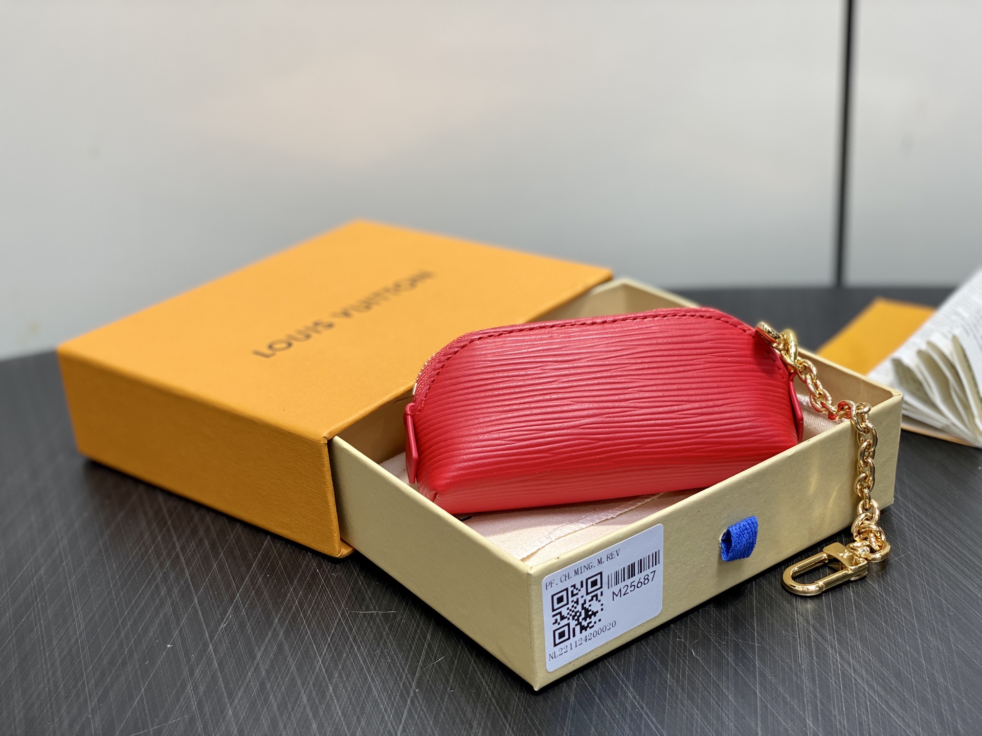 【顶级原单】M25687红色 链条口红包化妆包 当季新款 LIPSTICK 化妆包 Lipstick 化