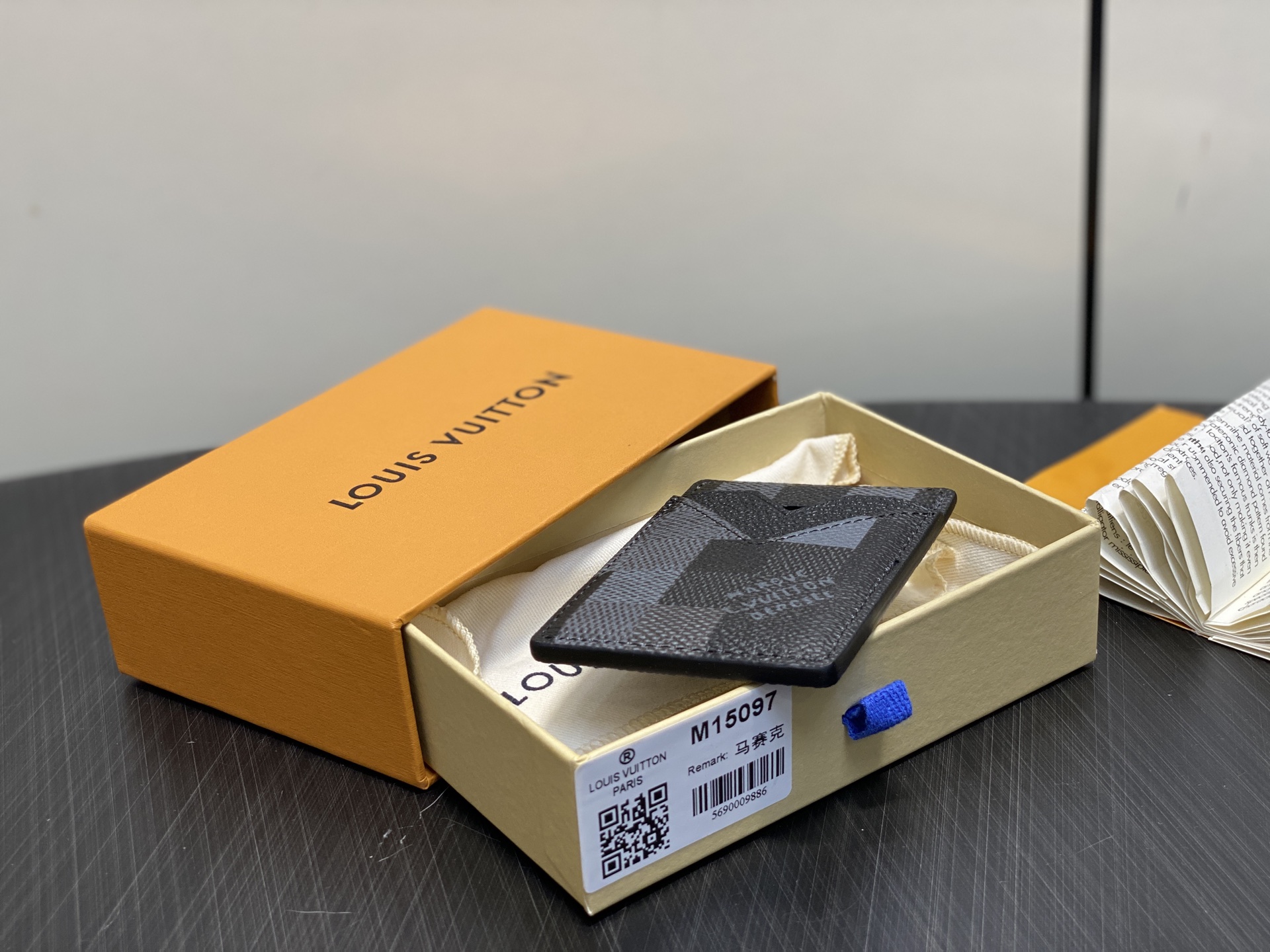 【顶级原单】M15097黑格马赛克 磁吸手机卡夹 本款 Magnet 卡夹取材品牌经典 Monogram