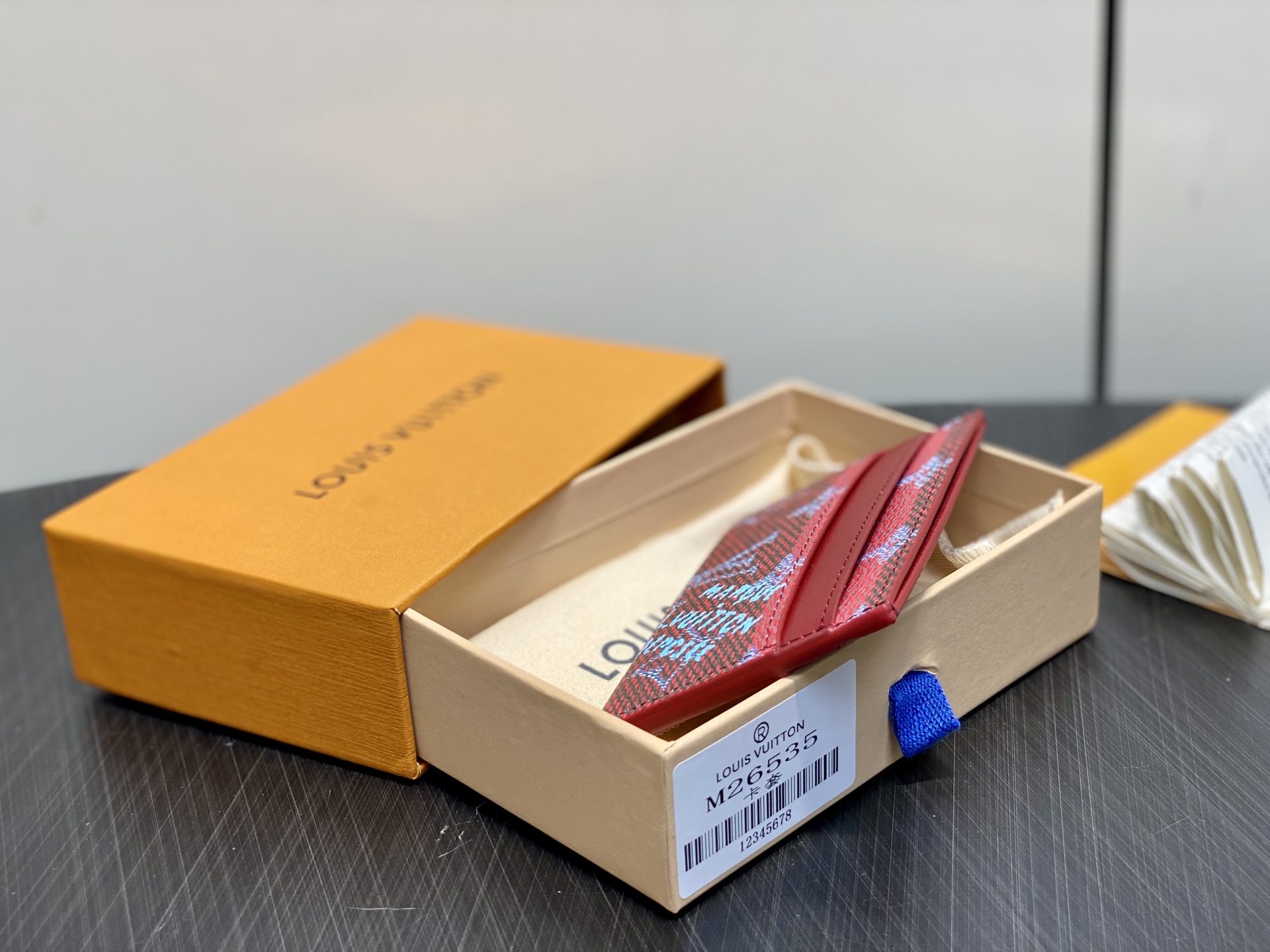 【顶级原单】M26535红色 丝印卡包钱包 PORTE CARTES DOUBLE 卡片夹 此款采用全新