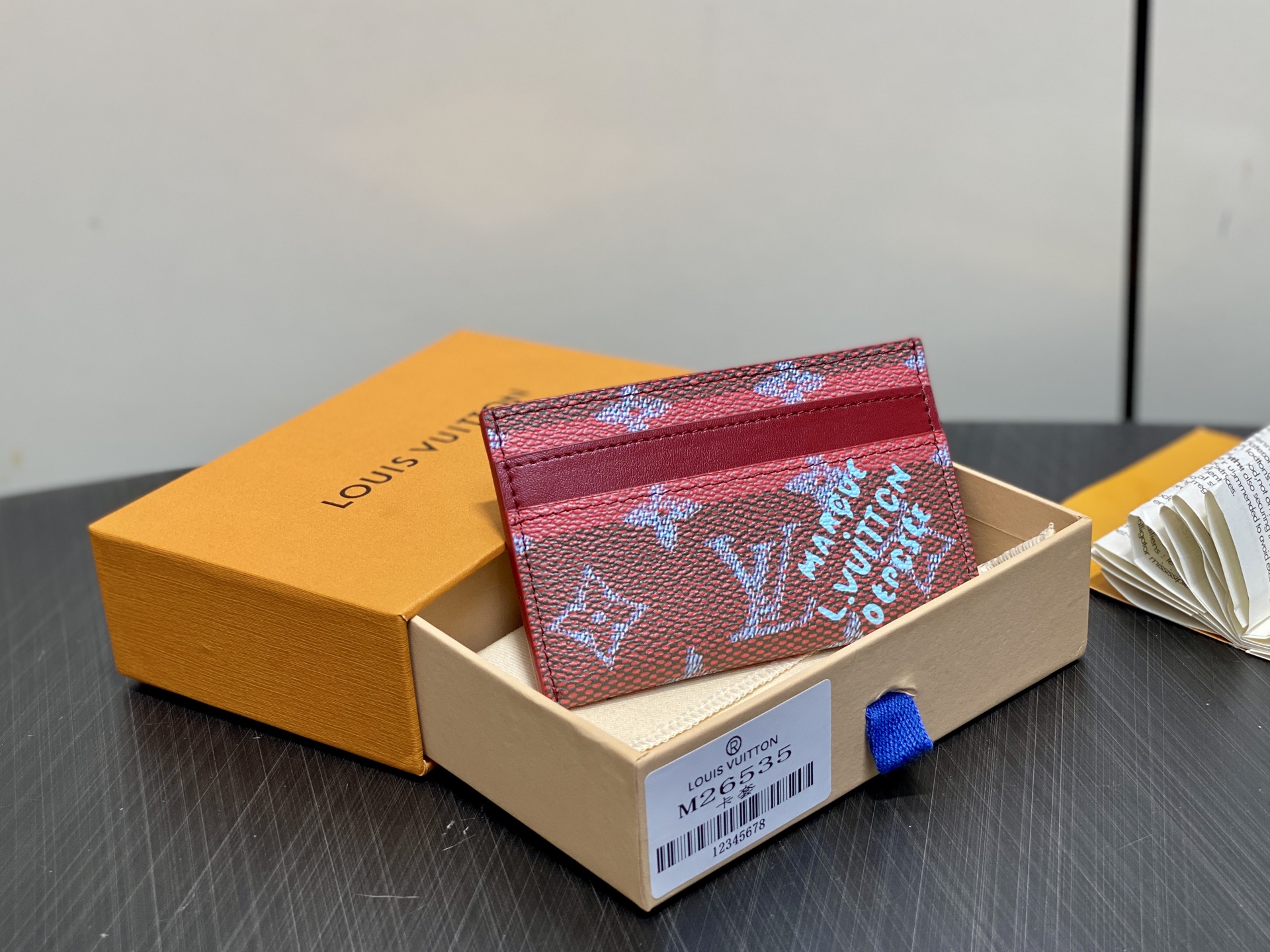 【顶级原单】M26535红色 丝印卡包钱包 PORTE CARTES DOUBLE 卡片夹 此款采用全新