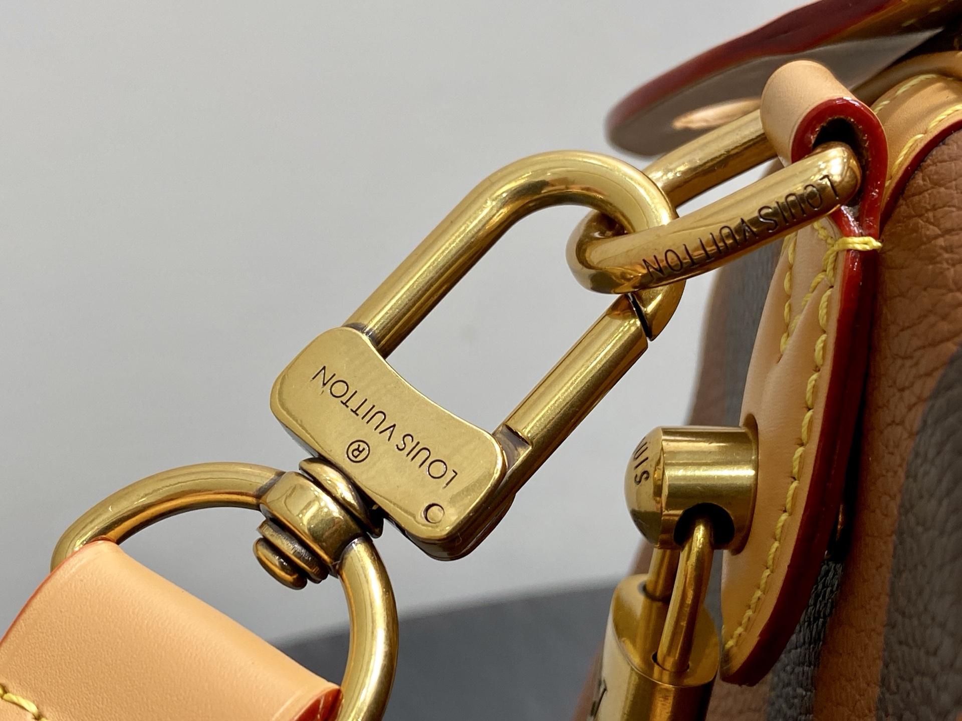 【顶级原单】M14064咖啡条纹 全皮speedy枕头包 SPEEDY BANDOULIÈRE30 手袋