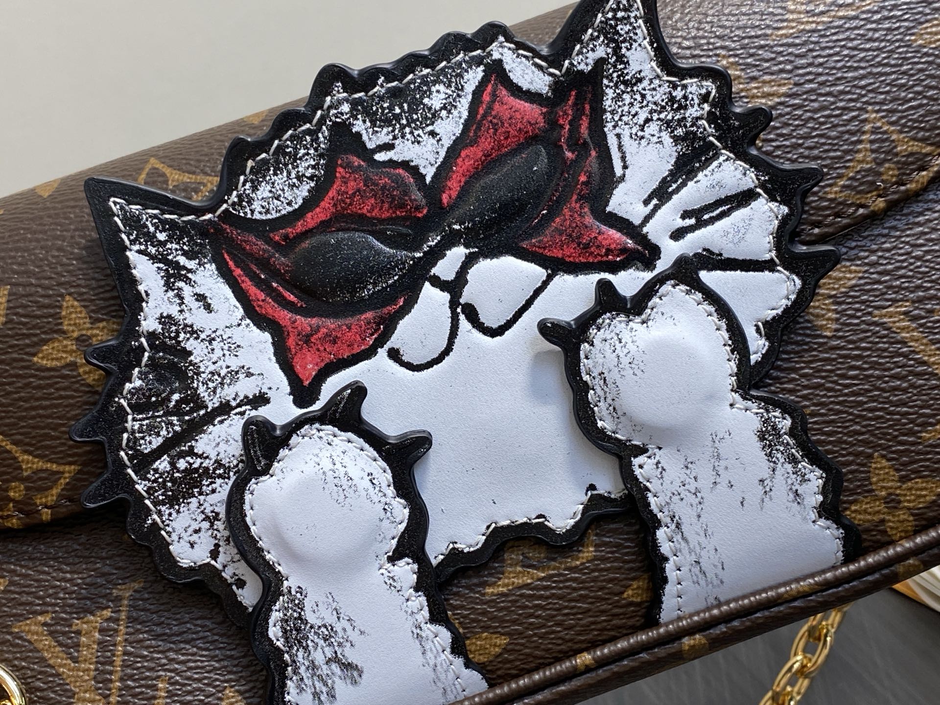 【顶级原单】M15148老花 猫咪 链条包腋下包 Wallet on Chain Ivy 手袋 独家的L