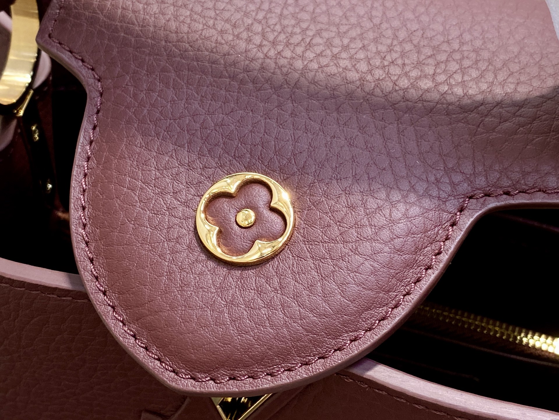 【顶级原单】M25893酒红色 全皮cap那英款系列 Capucines bb 手袋 m25893 酒红