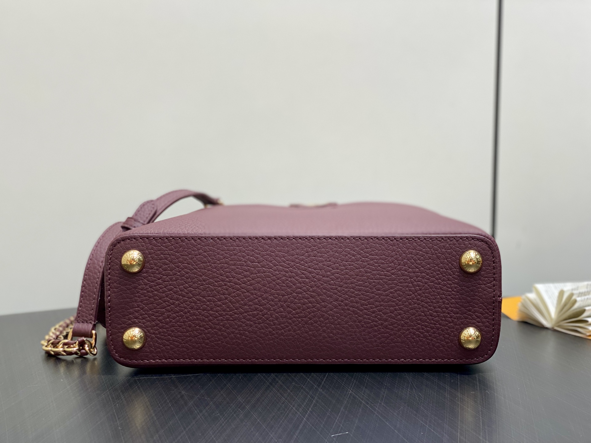 【顶级原单】M25893酒红色 全皮cap那英款系列 Capucines bb 手袋 m25893 酒红