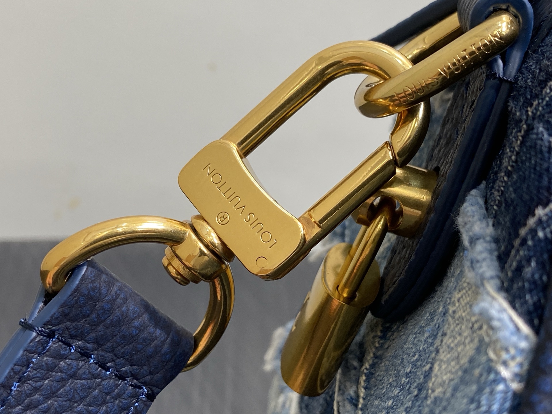 【顶级原单】M15276蓝色 全钢五金 丹宁牛仔布speedy枕头包 当季新款 SPEEDY 25 BA