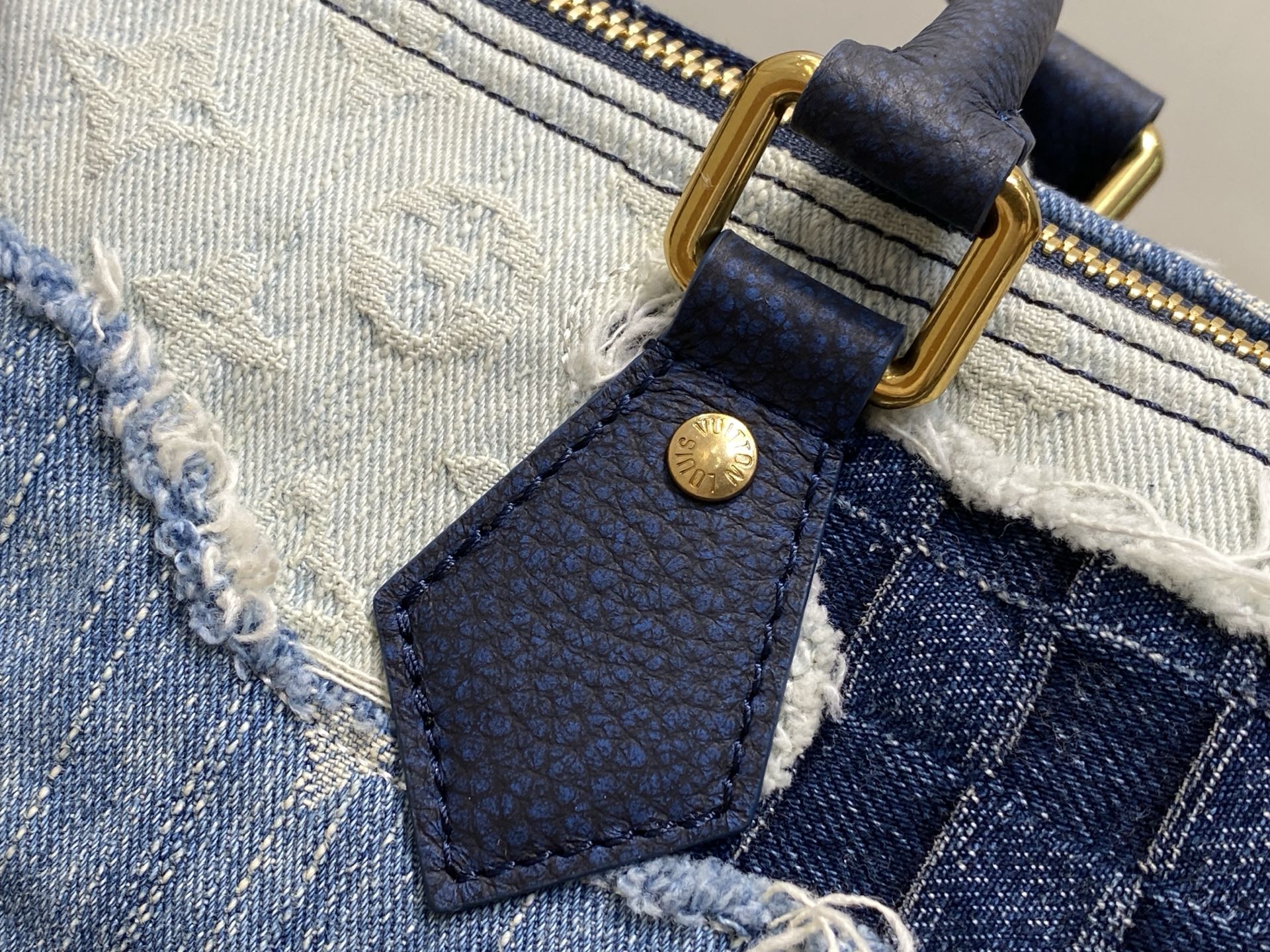 【顶级原单】M15276蓝色 全钢五金 丹宁牛仔布speedy枕头包 当季新款 SPEEDY 25 BA