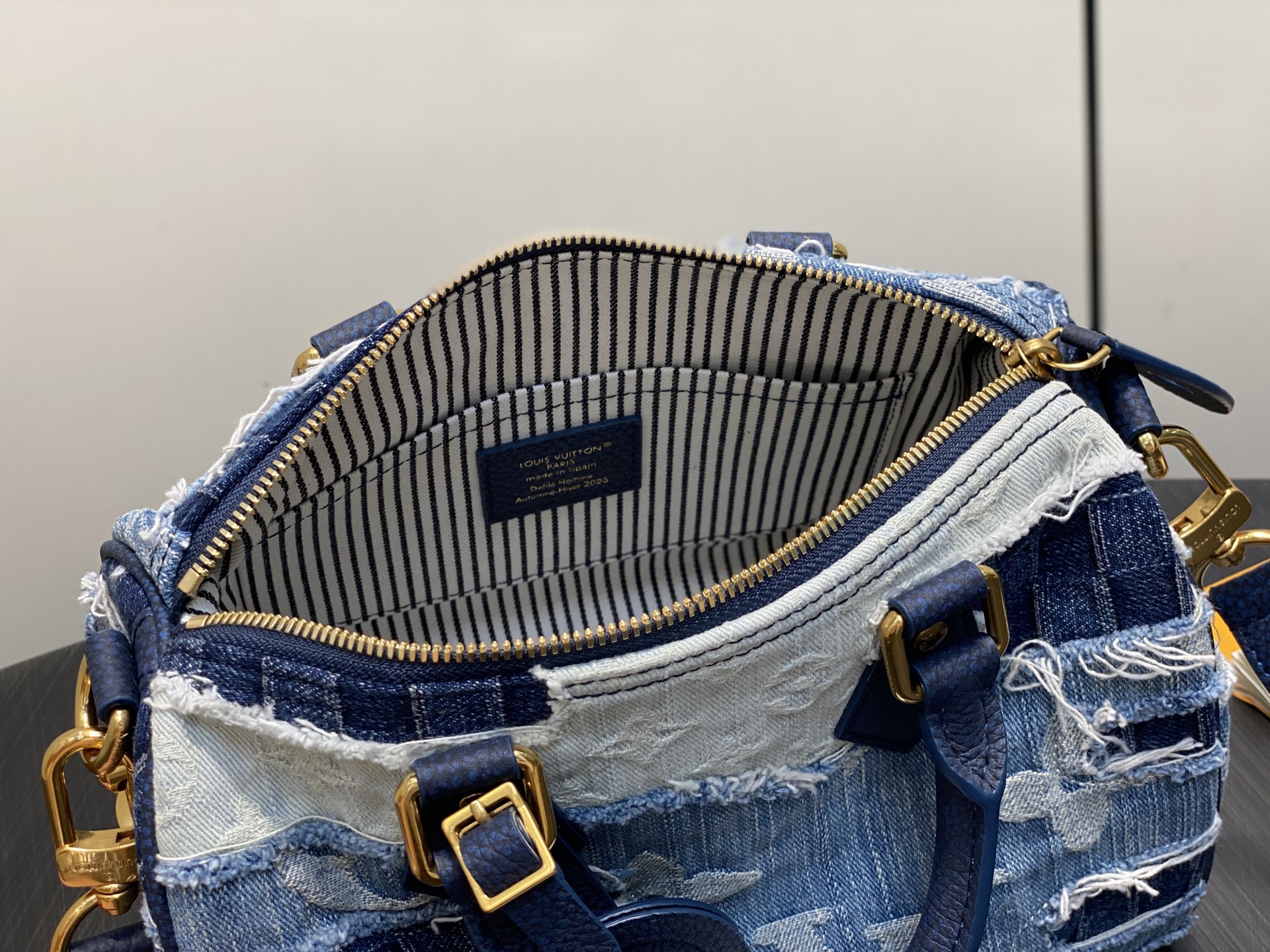 【顶级原单】M15276蓝色 全钢五金 丹宁牛仔布speedy枕头包 当季新款 SPEEDY 25 BA