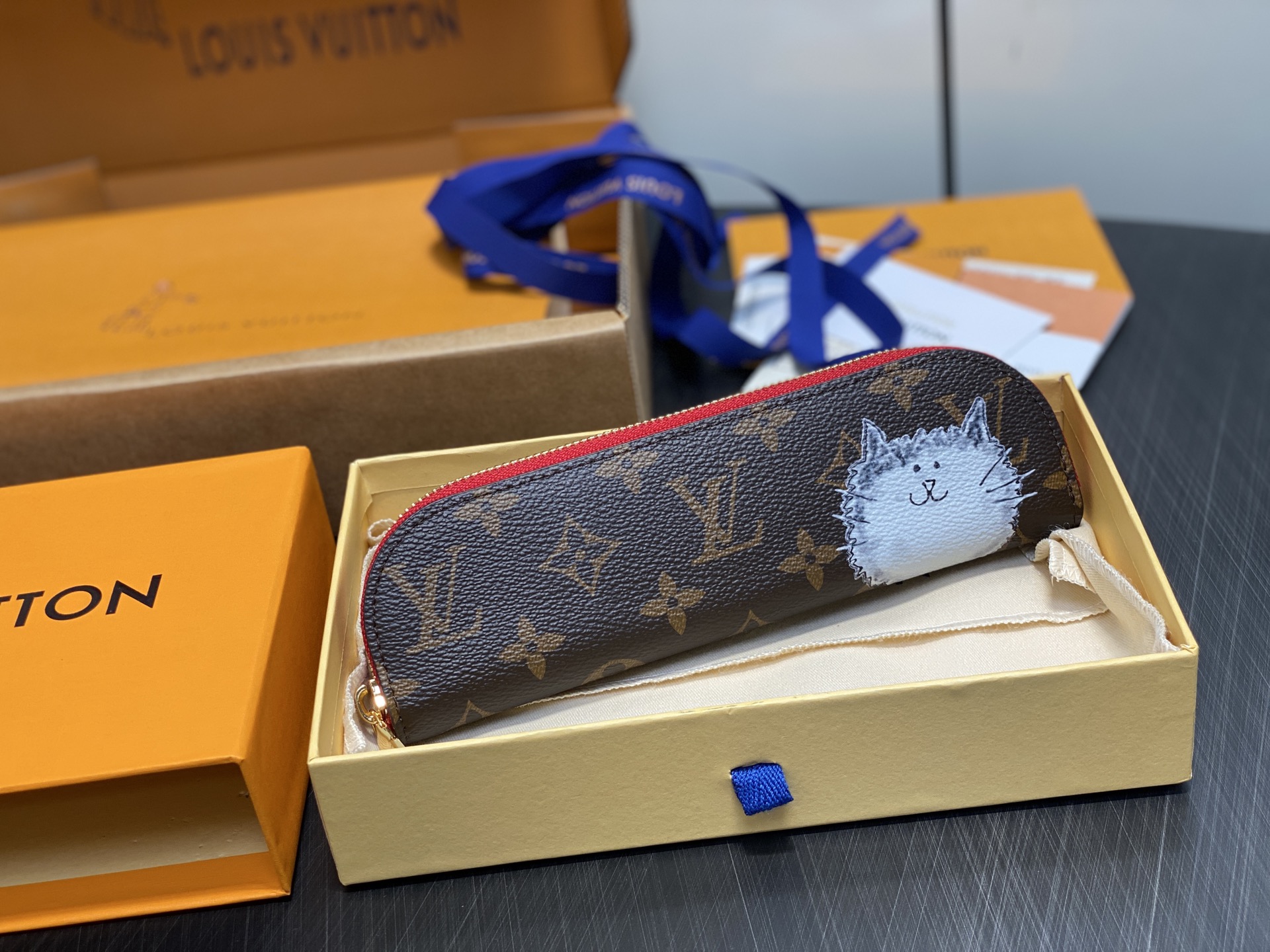 【顶级原单】GI1396老花 升级版 猫咪笔袋 当季新款 CHARLOTTE 笔袋 本款 Charlot