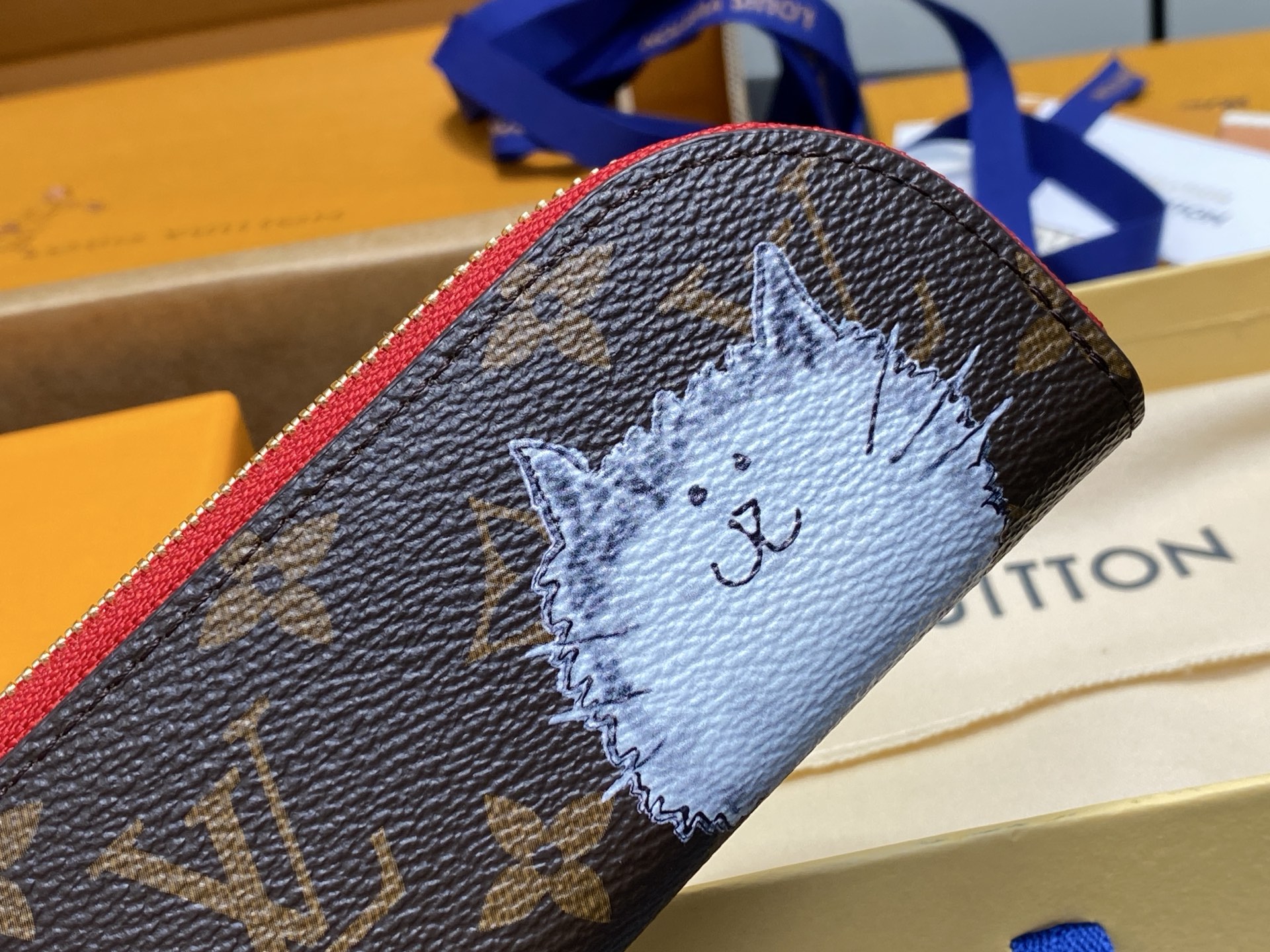 【顶级原单】GI1396老花 升级版 猫咪笔袋 当季新款 CHARLOTTE 笔袋 本款 Charlot