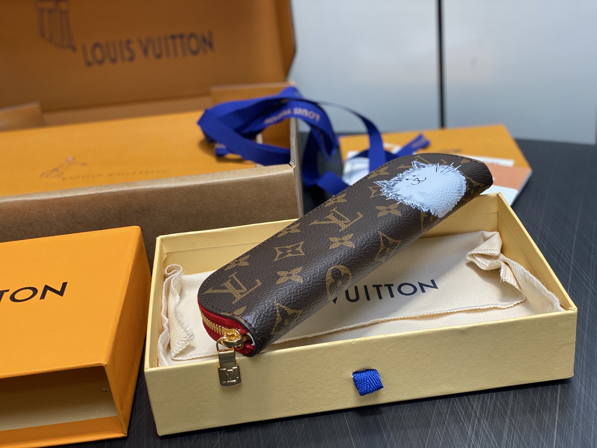 【顶级原单】GI1396老花 升级版 猫咪笔袋 当季新款 CHARLOTTE 笔袋 本款 Charlot