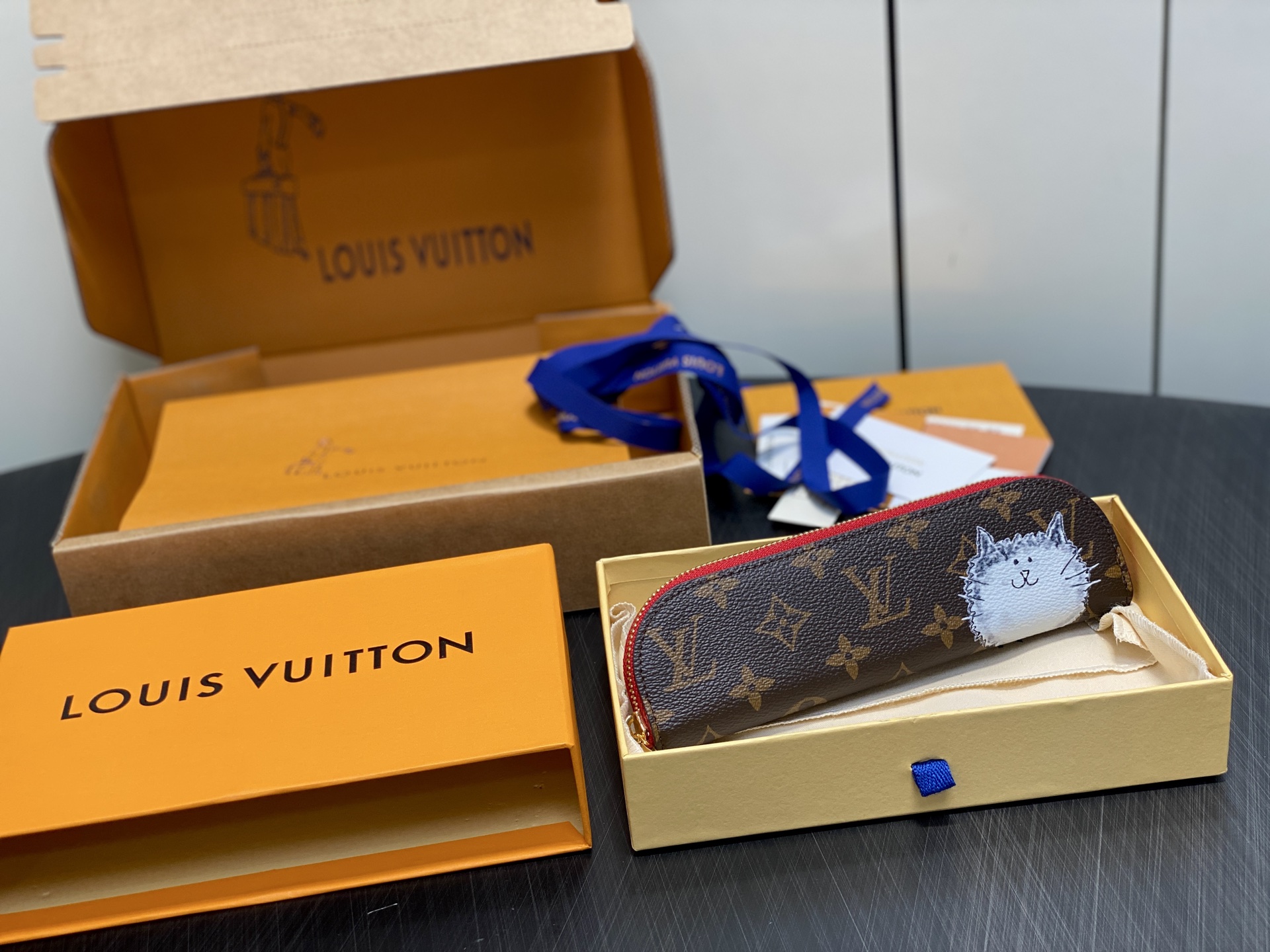 【顶级原单】GI1396老花 升级版 猫咪笔袋 当季新款 CHARLOTTE 笔袋 本款 Charlot