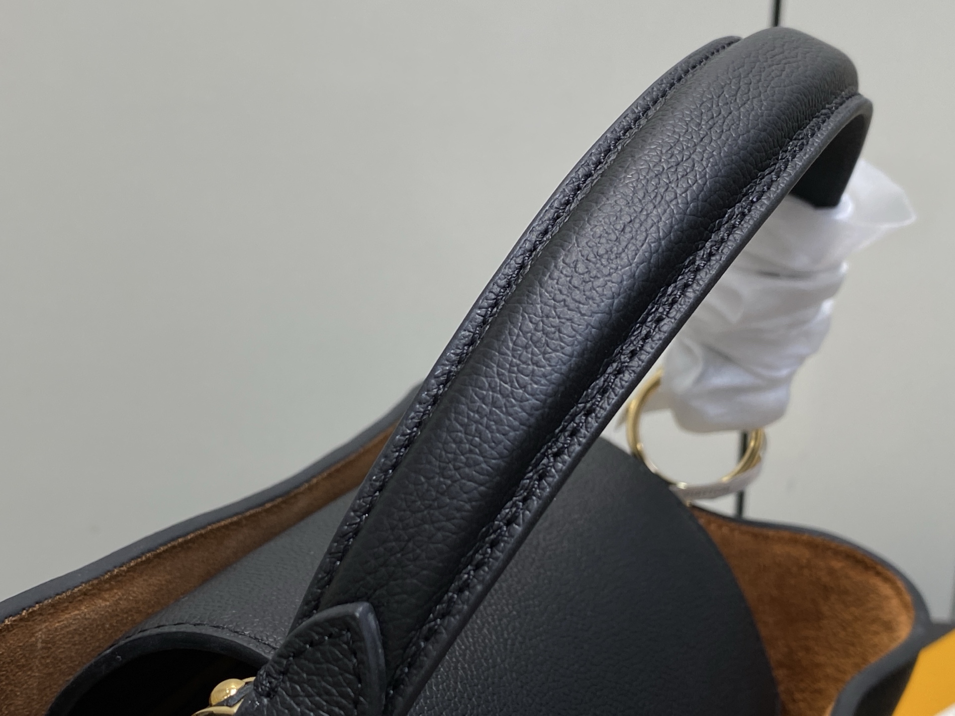 【顶级原单】M14370黑色 全皮cap那英款 Capucines Souple 中号手袋 M14371