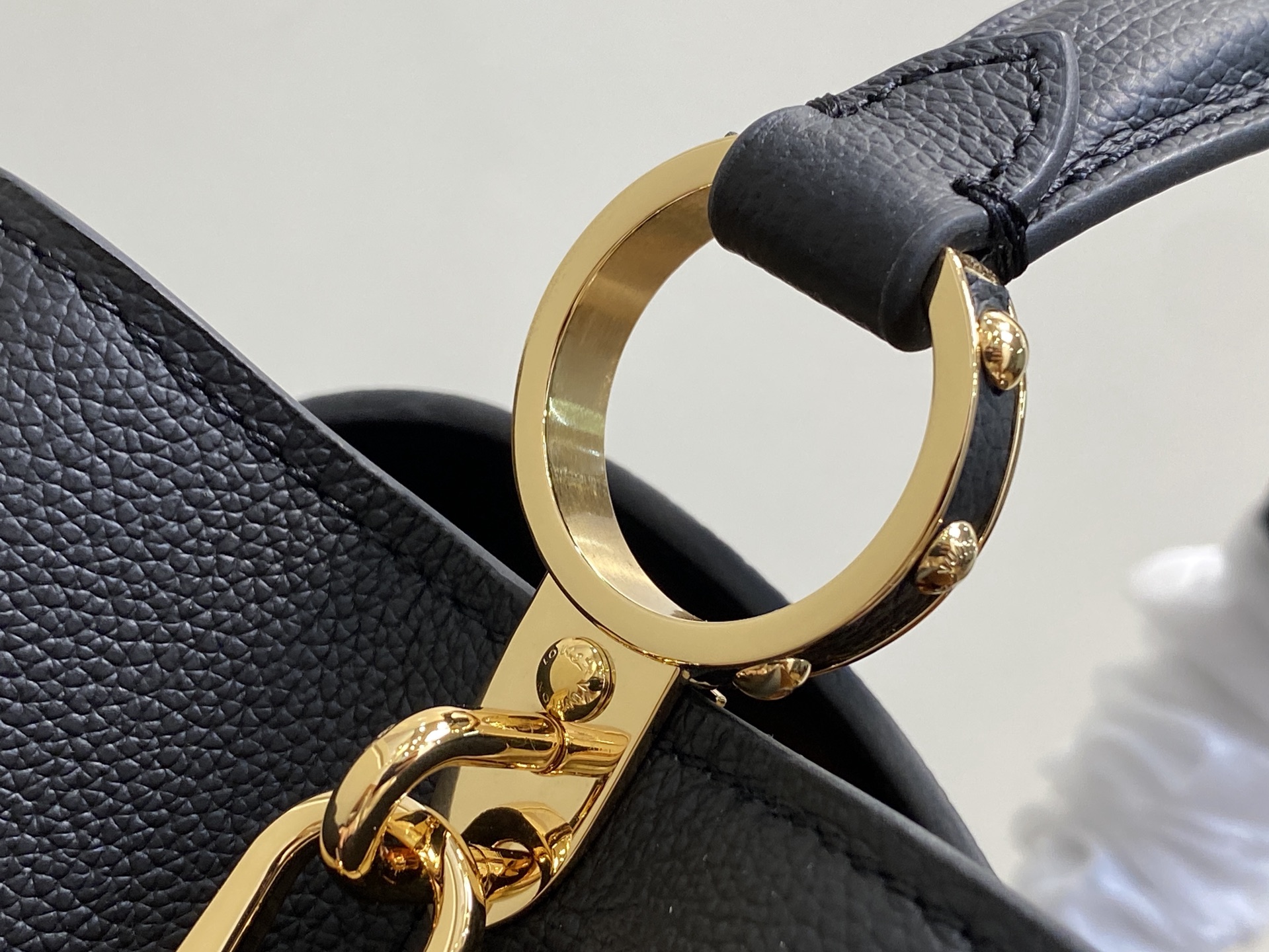 【顶级原单】M14370黑色 全皮cap那英款 Capucines Souple 中号手袋 M14371