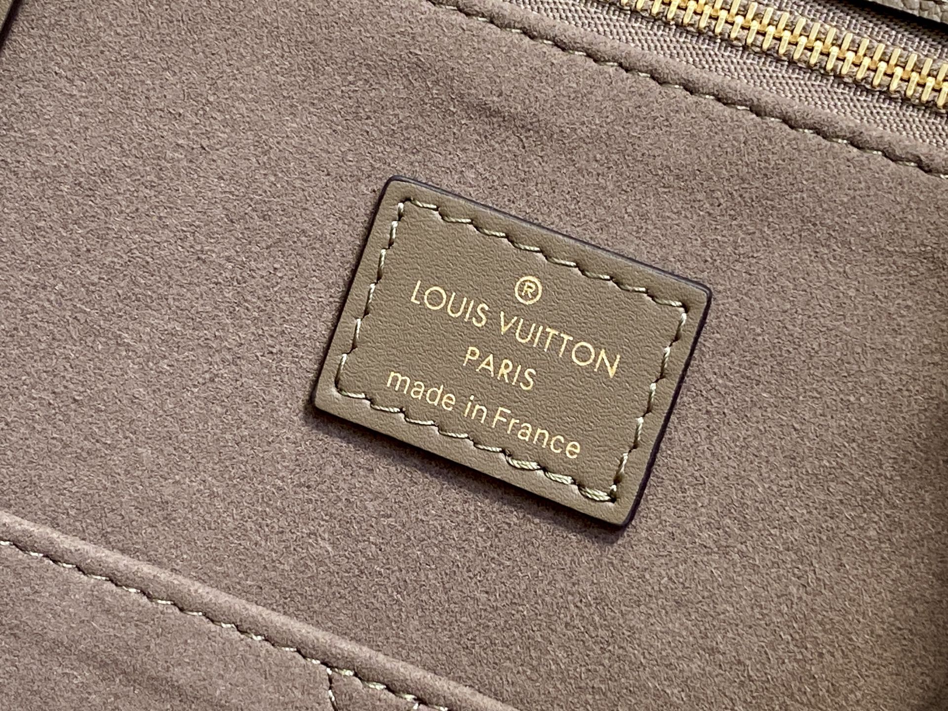 【顶级原单】M45595卡其绿 全皮压花四方包 ONTHEGO 中号手袋 M45495 本款 OnThe