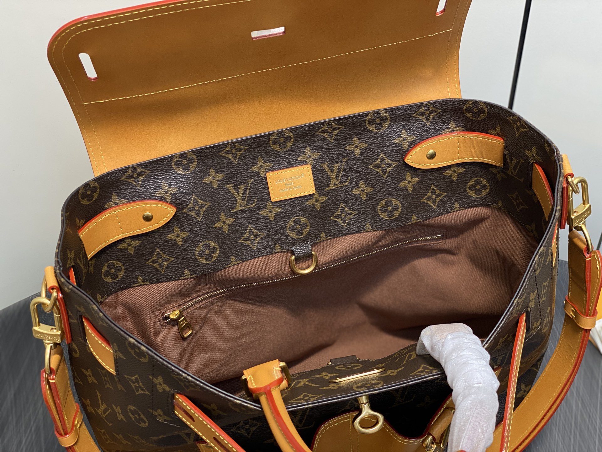 【顶级原单】M25989老花黄皮 复古男包双肩包 STEAMER 30 手袋 本款 Steamer 30