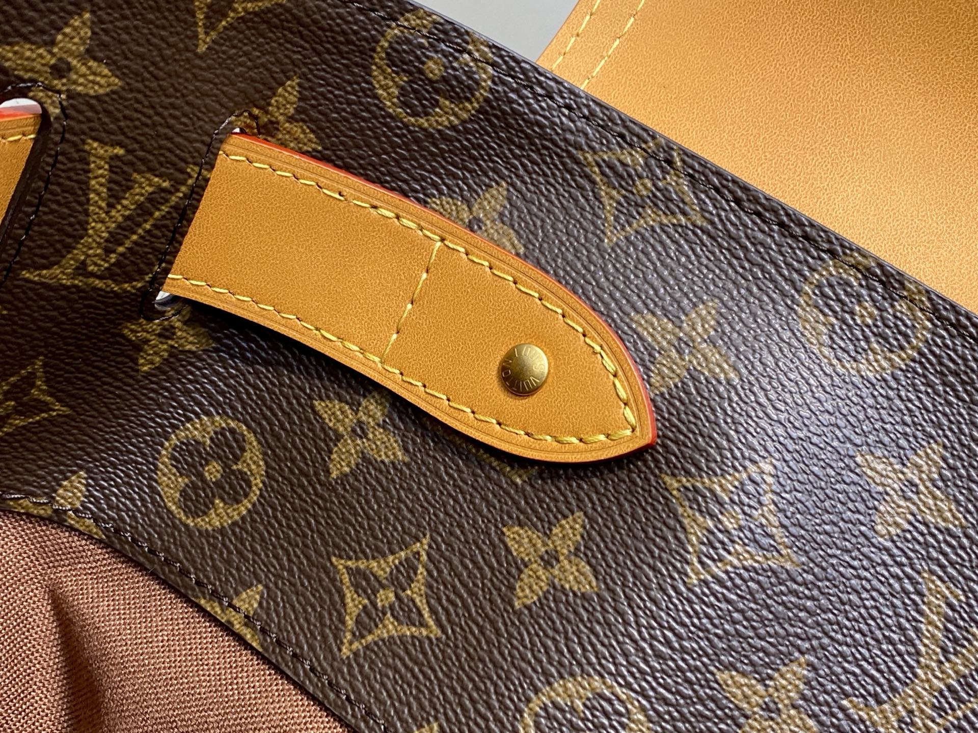 【顶级原单】M25989老花黄皮 复古男包双肩包 STEAMER 30 手袋 本款 Steamer 30