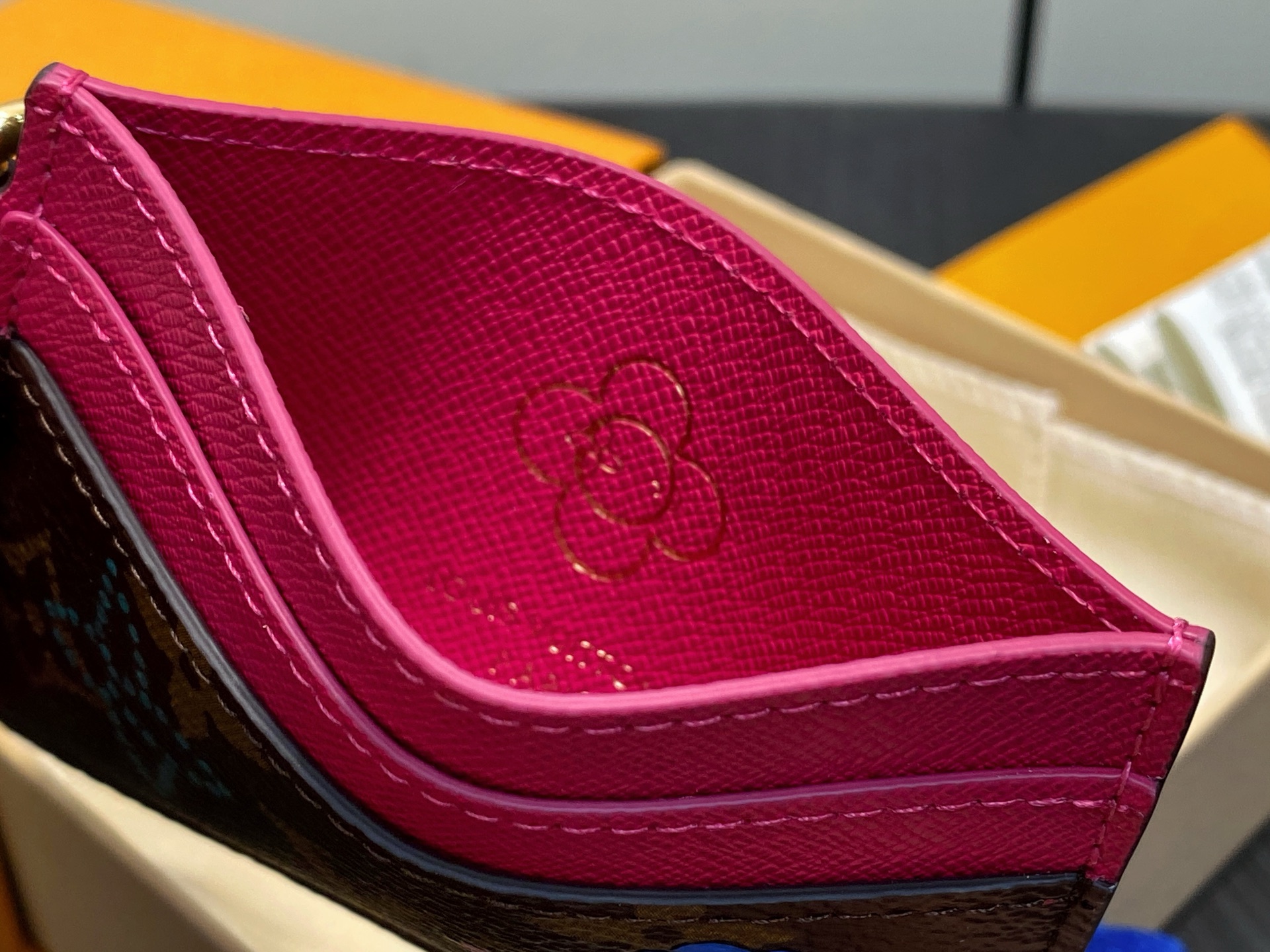 【顶级原单】M15332丝印 圣诞款卡包 LV CHARMS 卡夹 m15324 老花/蓝色（圣诞） m