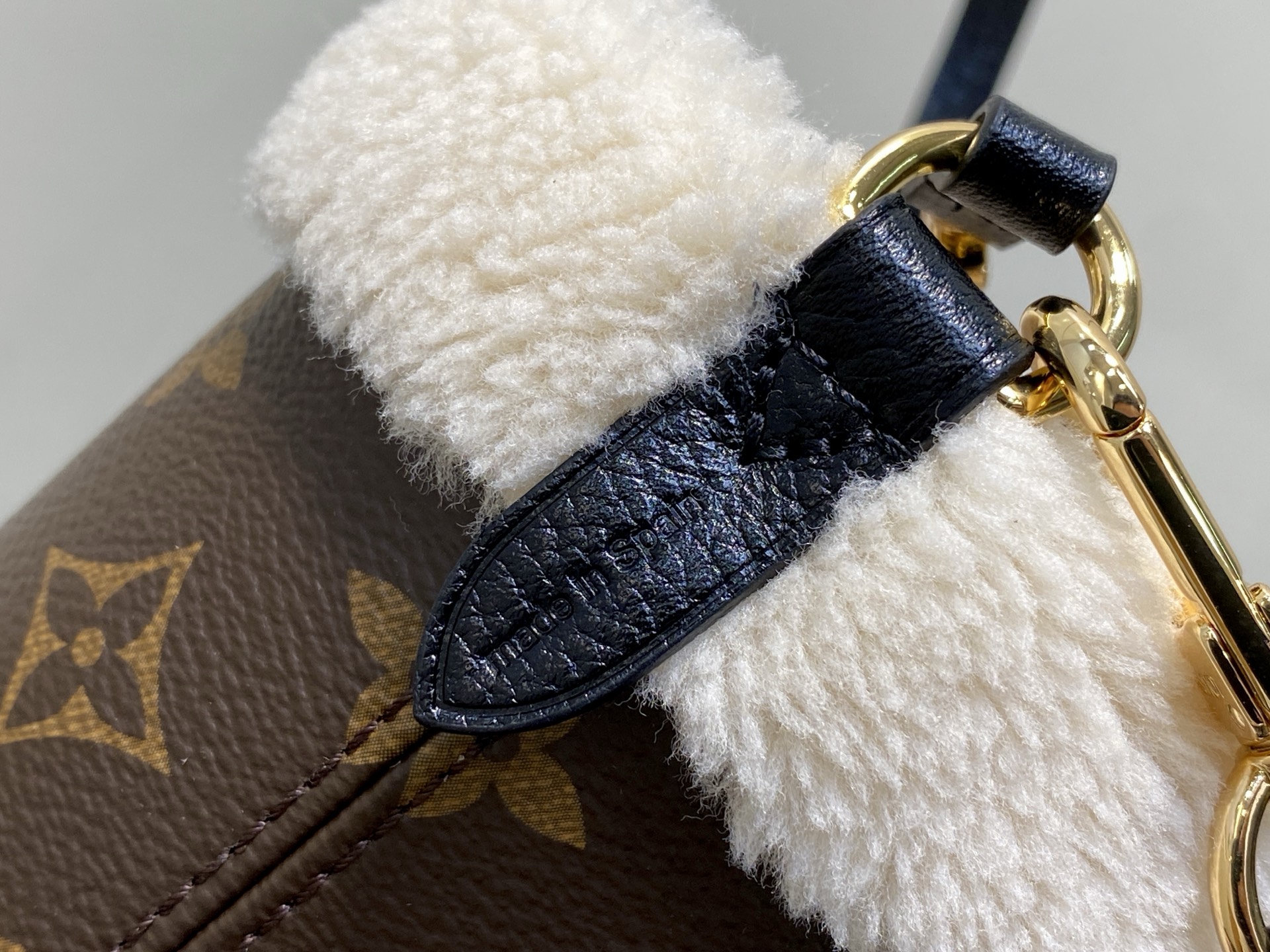 【顶级原单】M26315老花毛绒 小号购物袋子母包 NEVERFULL BANDOULIÈRE INSI