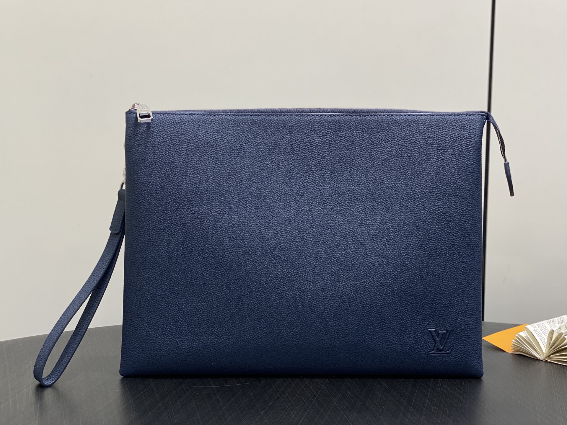 LV Style Blue Leather Clutch Lookbook Reference image 1