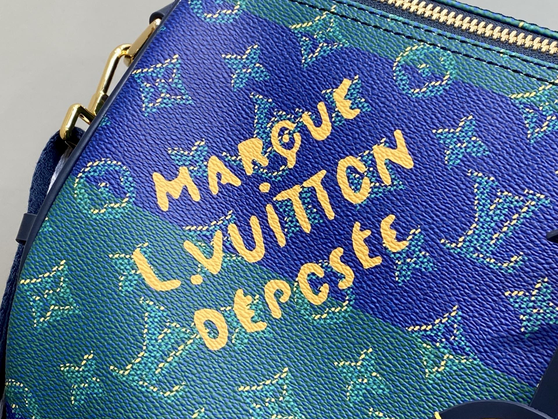 Louis Vuitton Keepall Bandouliere 50 Blue Green Monogram 50cm travel