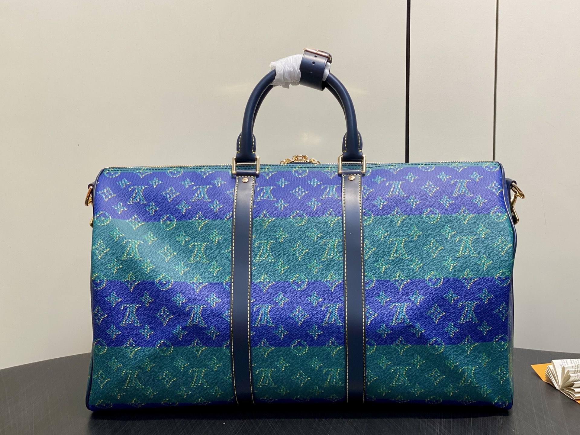 Louis Vuitton Keepall Bandouli re 50 Blue Green Monogram 50cm travel