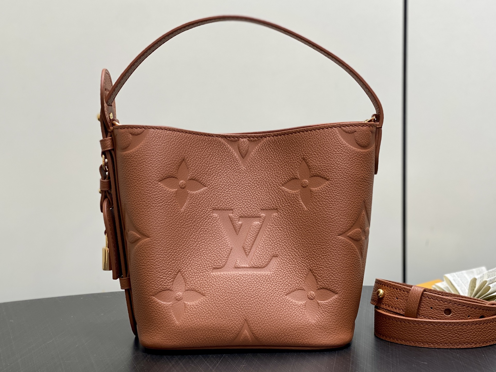 LV Style Black Leather Top Handle Bag Lookbook Reference image 1