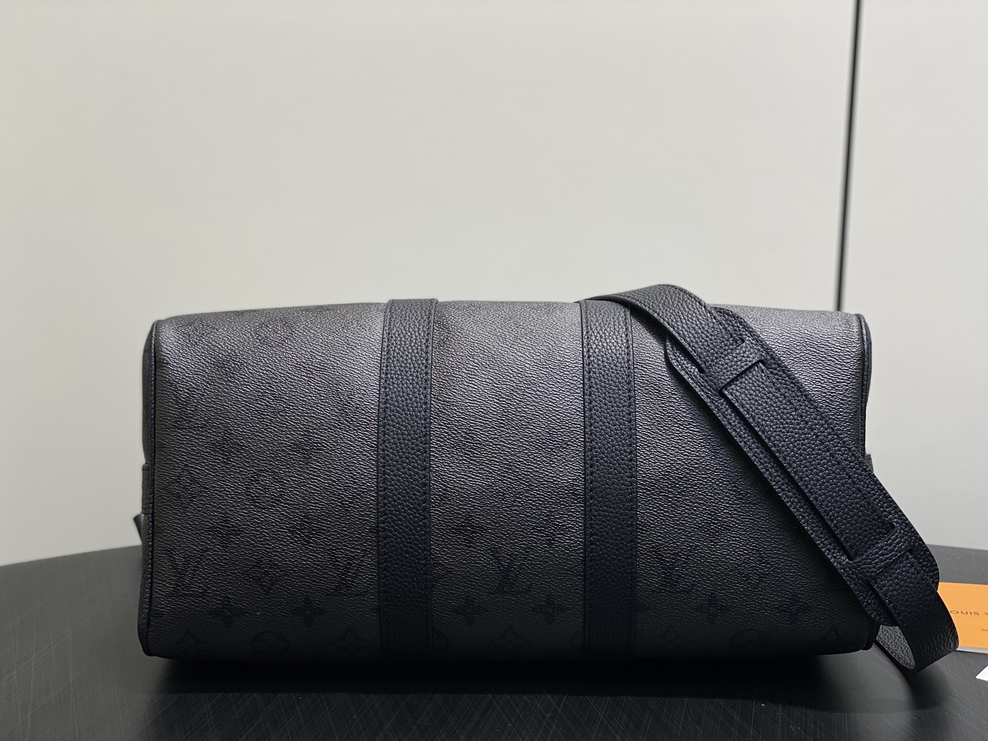 Louis Vuitton Keepall Bandouli re 35 black Monogram Midnight leather 35cm travel
