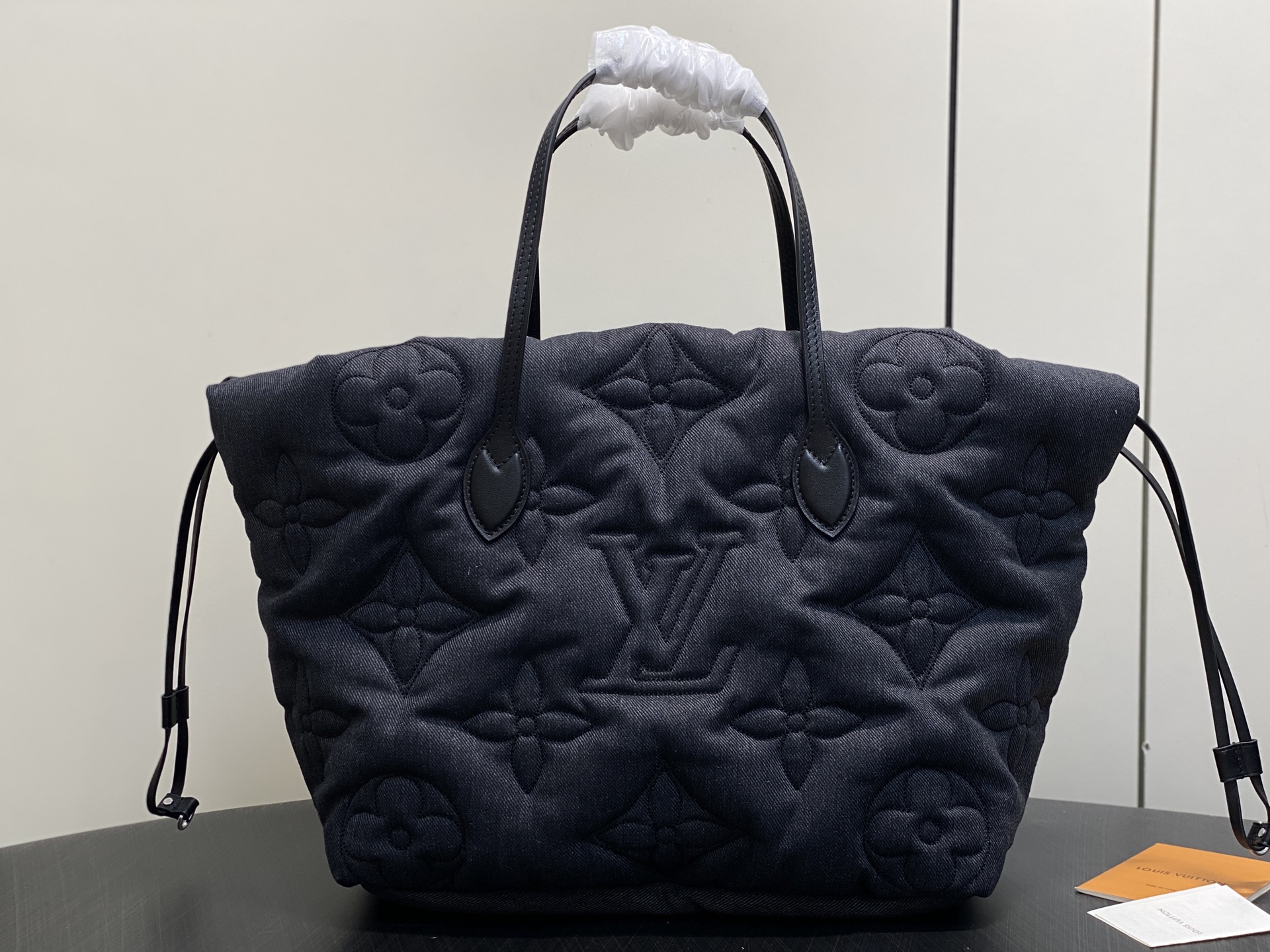 LV Style Black Denim Tote Bag Lookbook Reference image 1