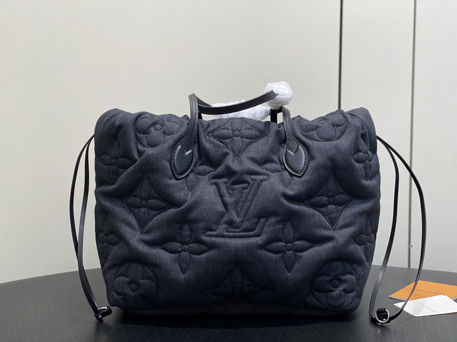 LV Style Black Denim Tote Bag Bags Tote Bag detail image 4 from source 760046