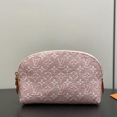 【顶级原单】M2A419粉色提花 牛仔小号化妆包 POCHETTE COSMÉTIQUE 小号化妆包 M2A320 白色 【顶级原单】M2A419粉色提花 牛仔小号化妆包 POCHETTE COSMÉTIQUE 小号化妆包 M2A320 白色