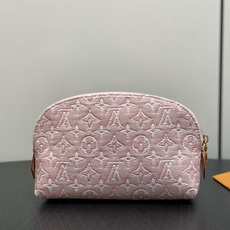 【顶级原单】M2A419粉色提花 牛仔小号化妆包 POCHETTE COSMÉTIQUE 小号化妆包 M2A320 白色 【顶级原单】M2A419粉色提花 牛仔小号化妆包 POCHETTE COSMÉTIQUE 小号化妆包 M2A320 白色